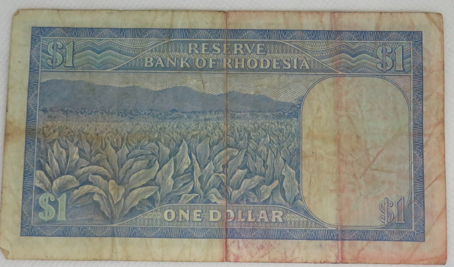1974 Reserve Bank of Rhodesia $1 One Dollar Banknote