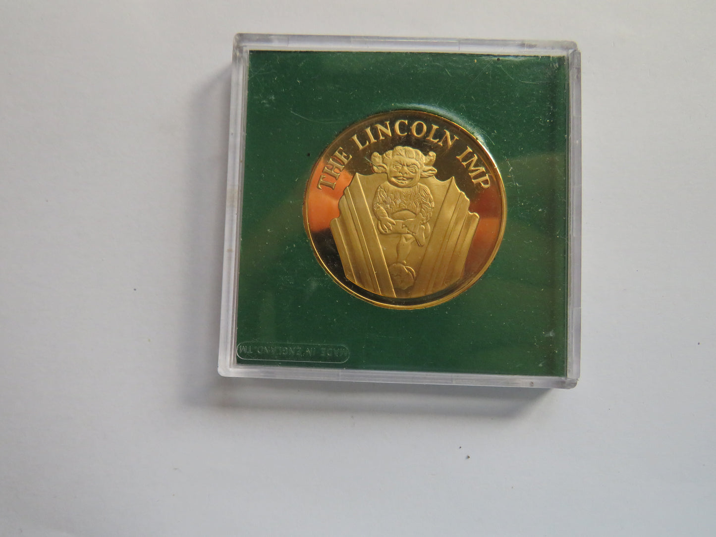 Lincoln Minster Solid Bronze Medallion / Cased Coin The Lincoln Imp