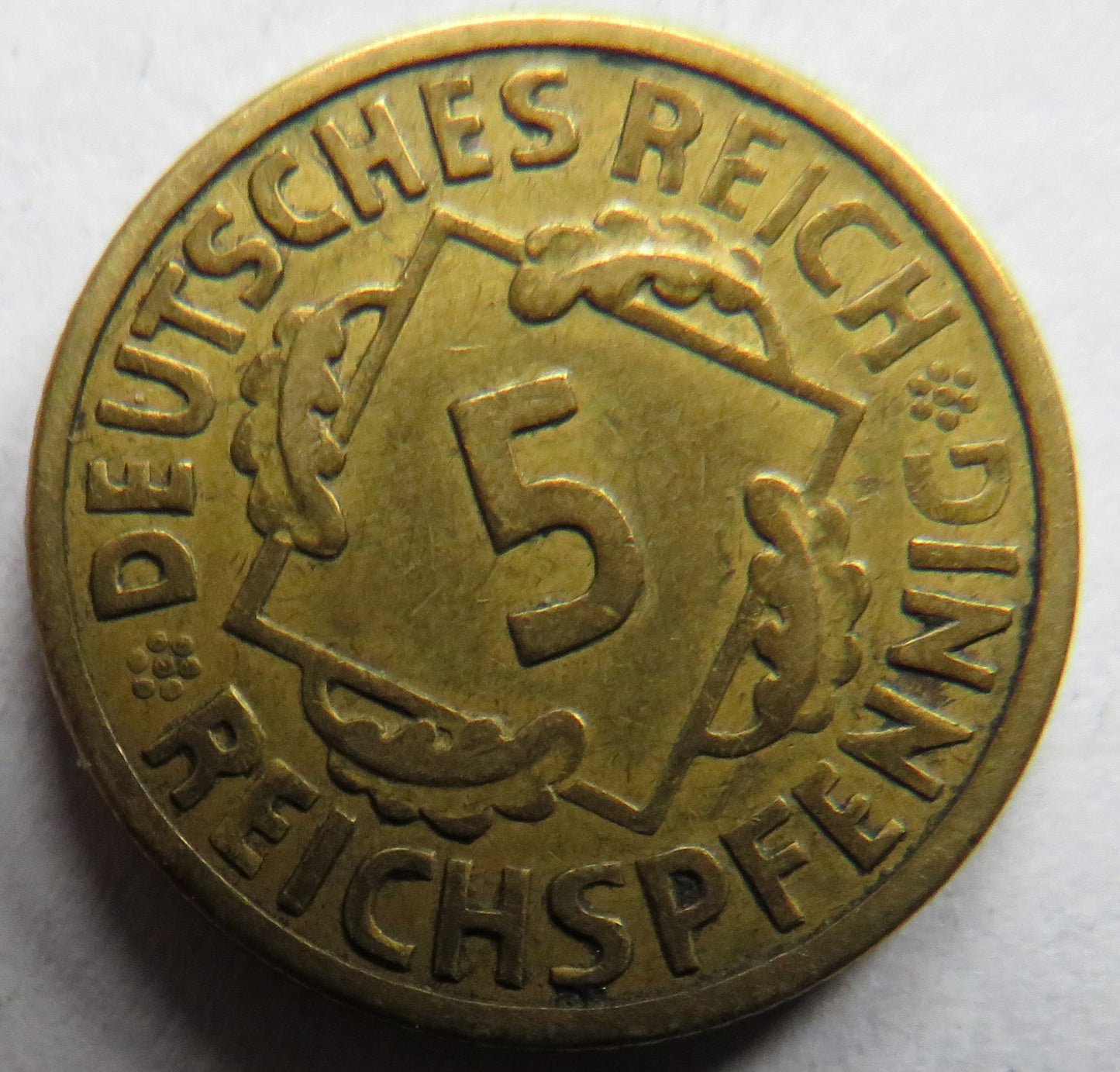 1925-A Germany - Weimar Republic 5 Reichspfennig Coin
