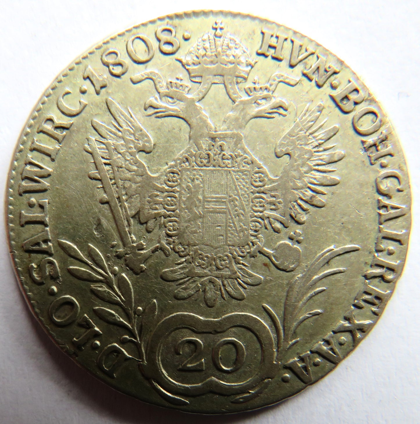 1808-A Austria Silver 20 Kreuzer Coin