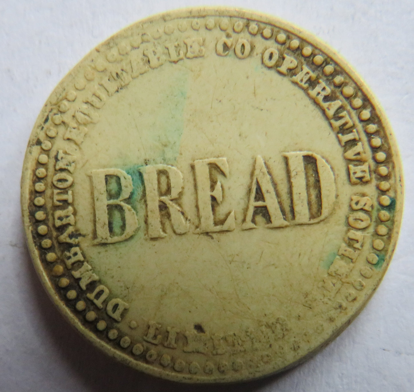 Dumbarton Equitable Co-Operative Society "Bread" Token