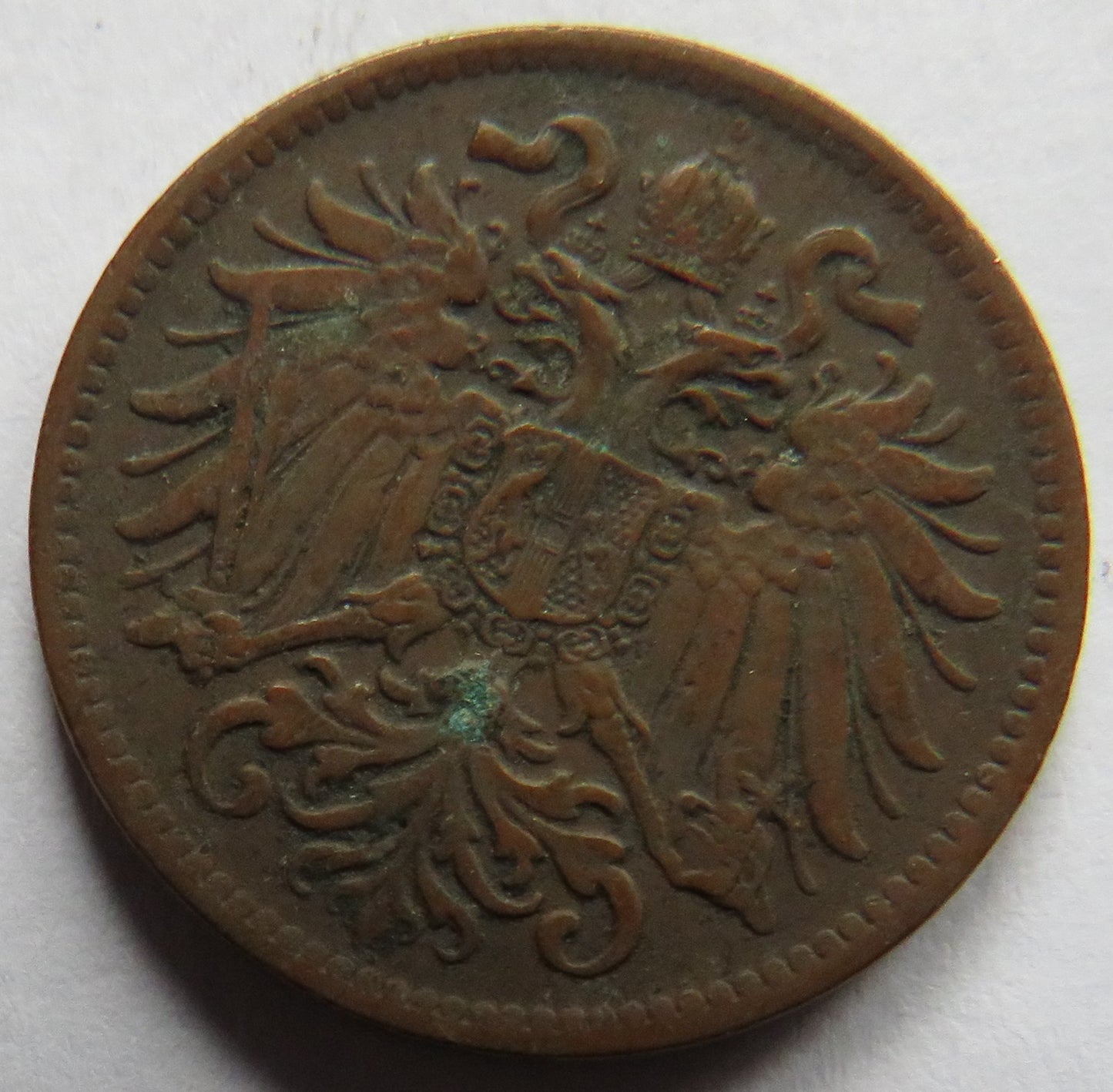 1911 Austria 2 Heller Coin