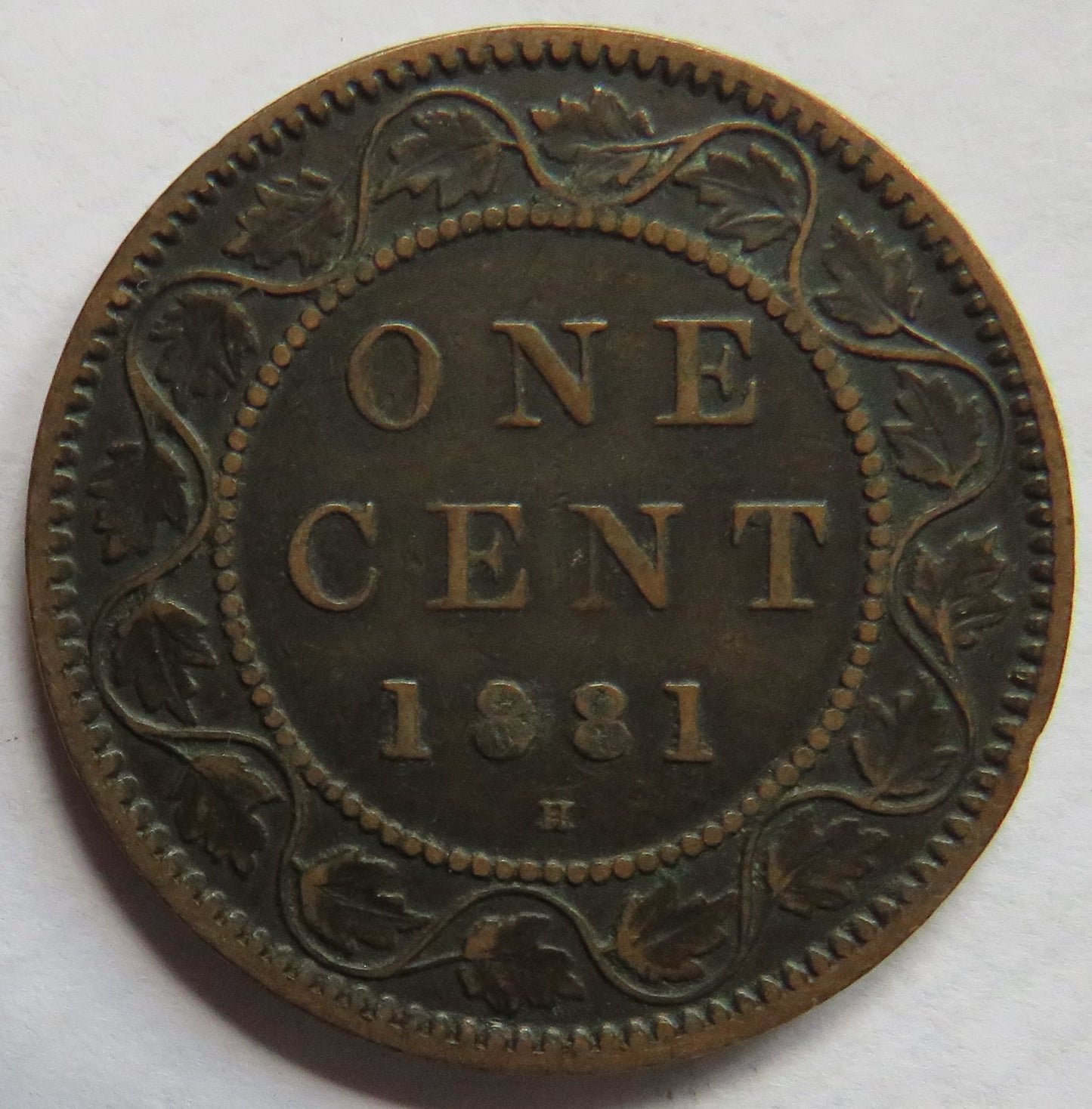 1881-H Queen Victoria Canada One Cent Coin