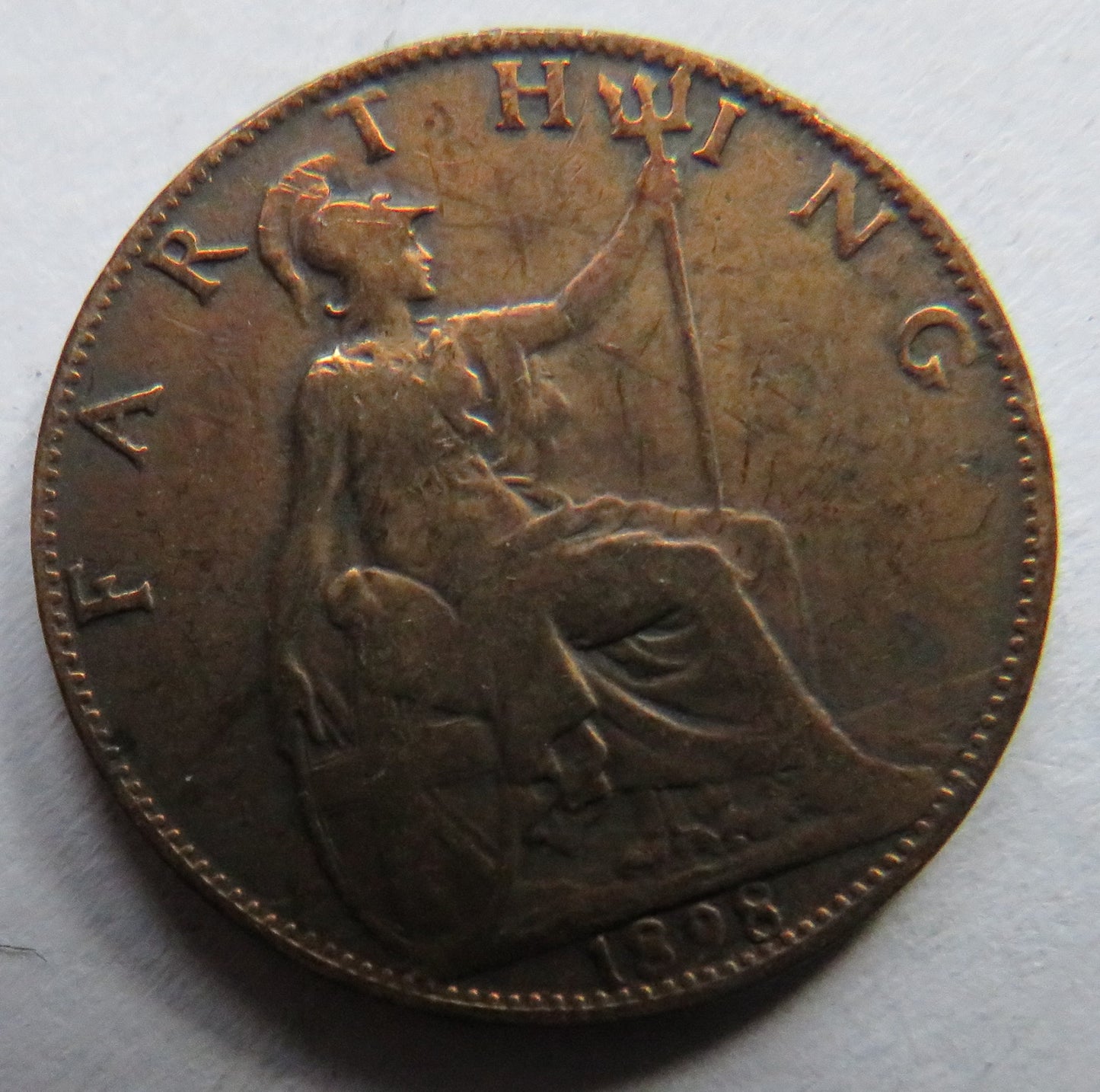 1898 Queen Victoria Farthing Coin - Great Britain