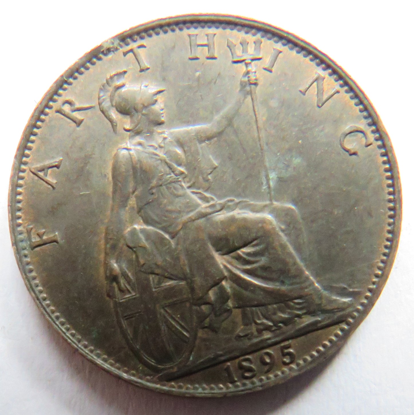 1895 Queen Victoria Farthing Coin - Great Britain