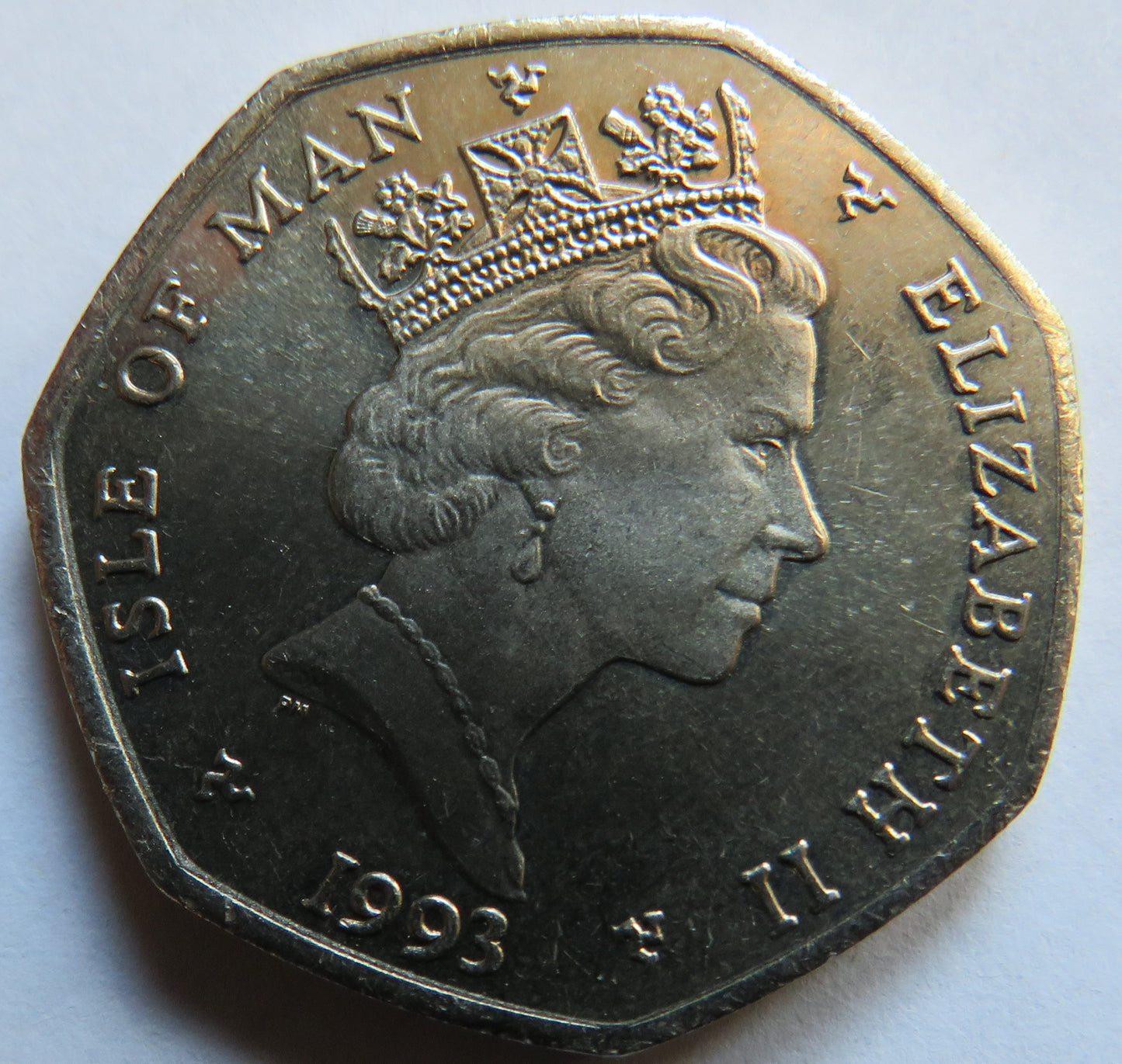 1993 Isle of Man Christmas 50p Fifty Pence Coin