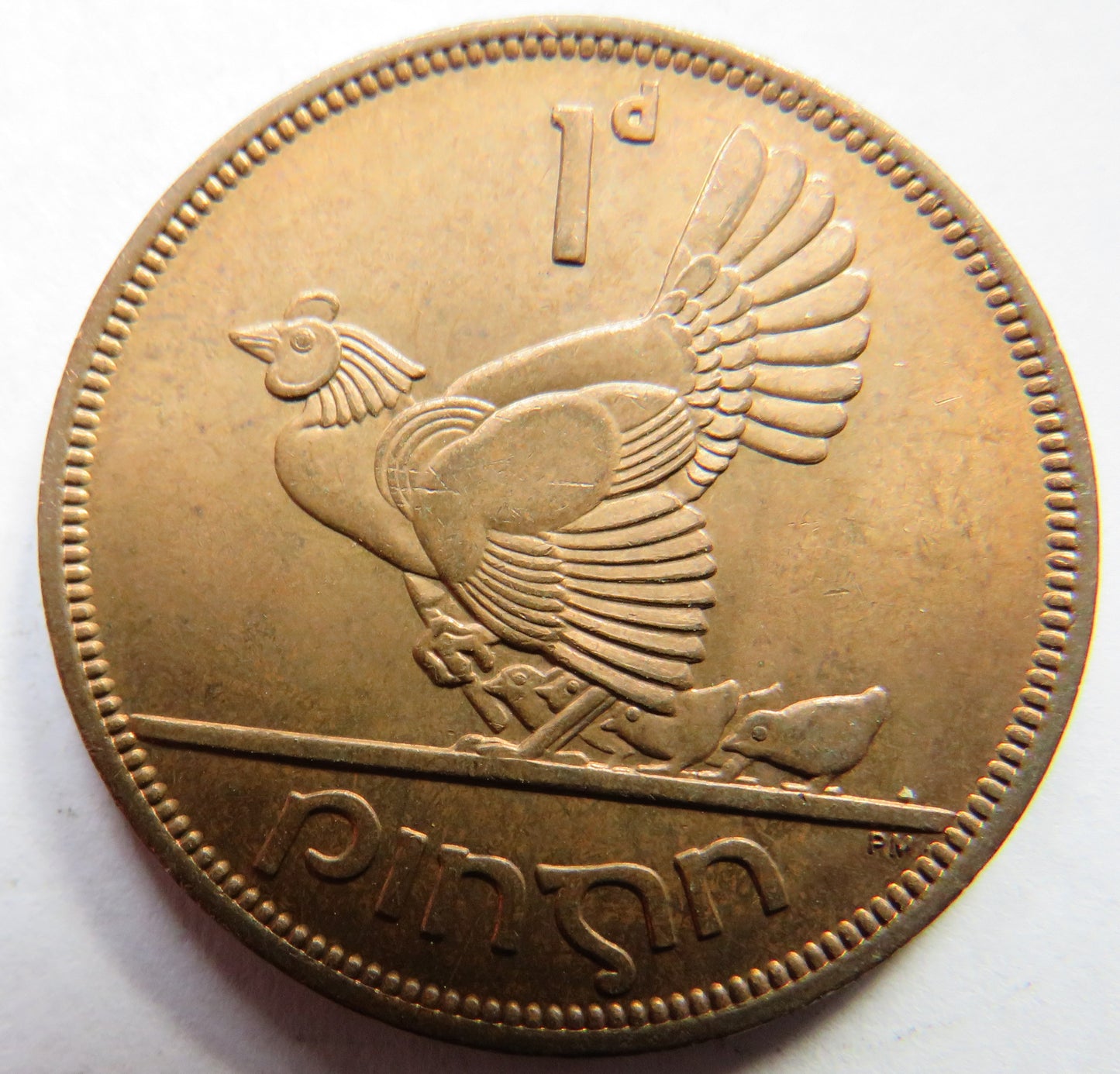1966 Ireland Eire One Penny Coin In Higher Grade
