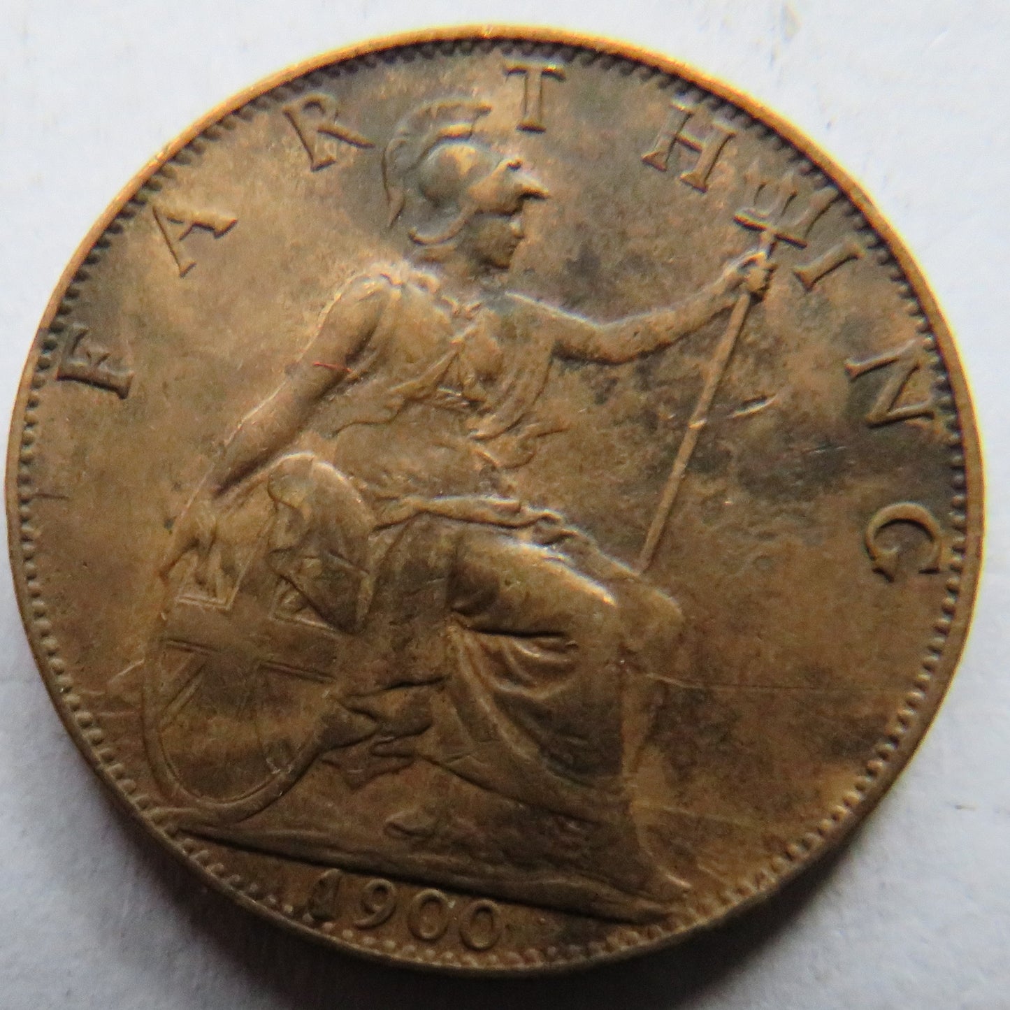 1900 Queen Victoria Farthing Coin - Great Britain