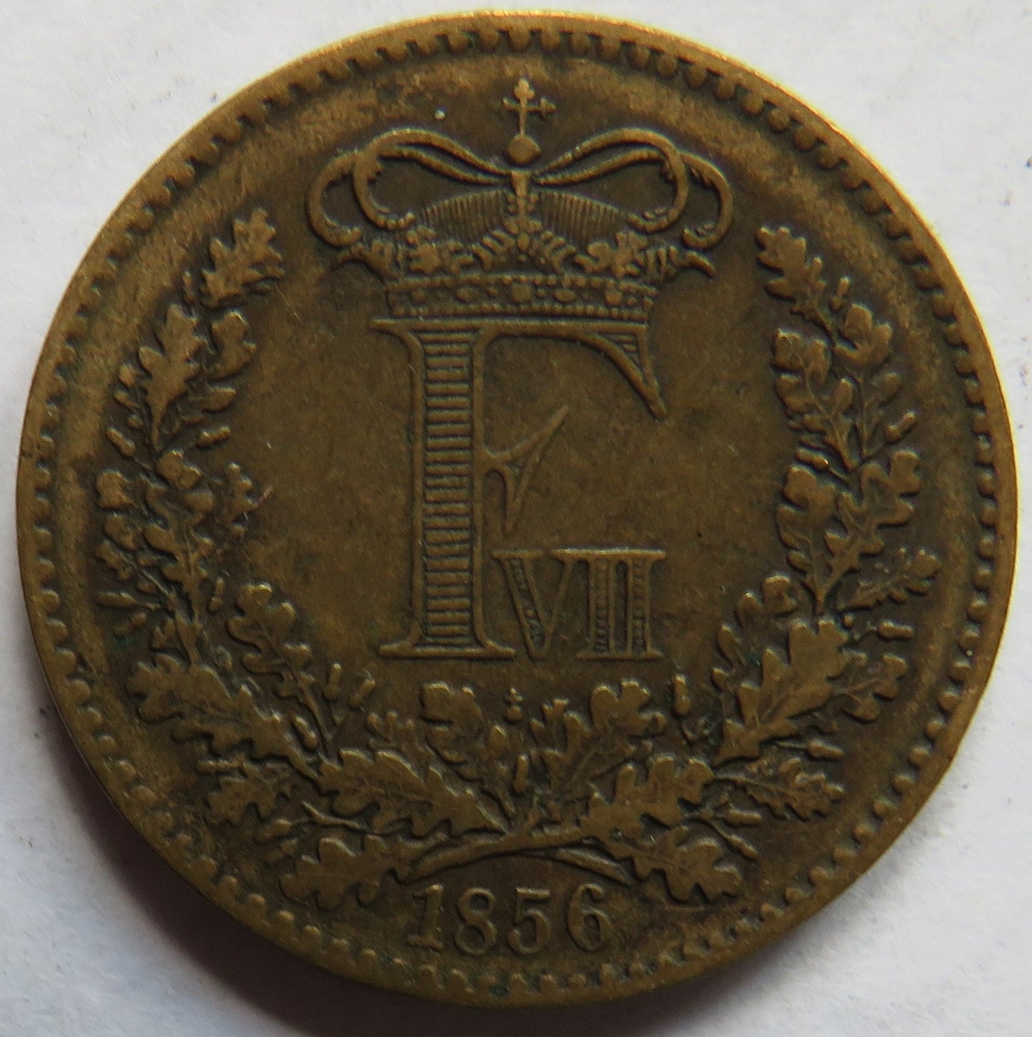 1856 Denmark 1 Skilling Rigsmont Coin