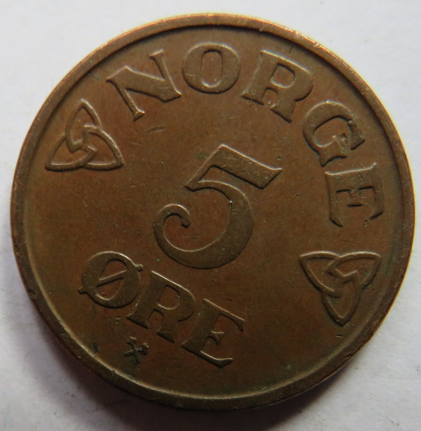 1953 Norway 5 Ore Coin