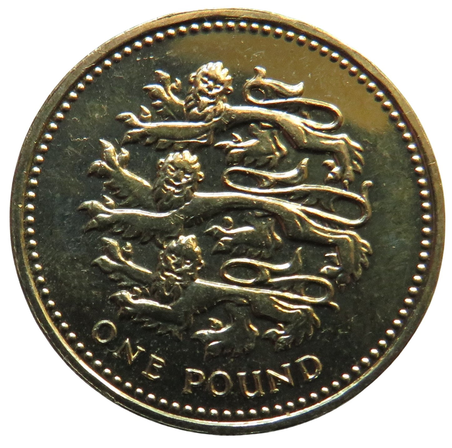 2002 English Lions £1 One Pound Coin In High Grade