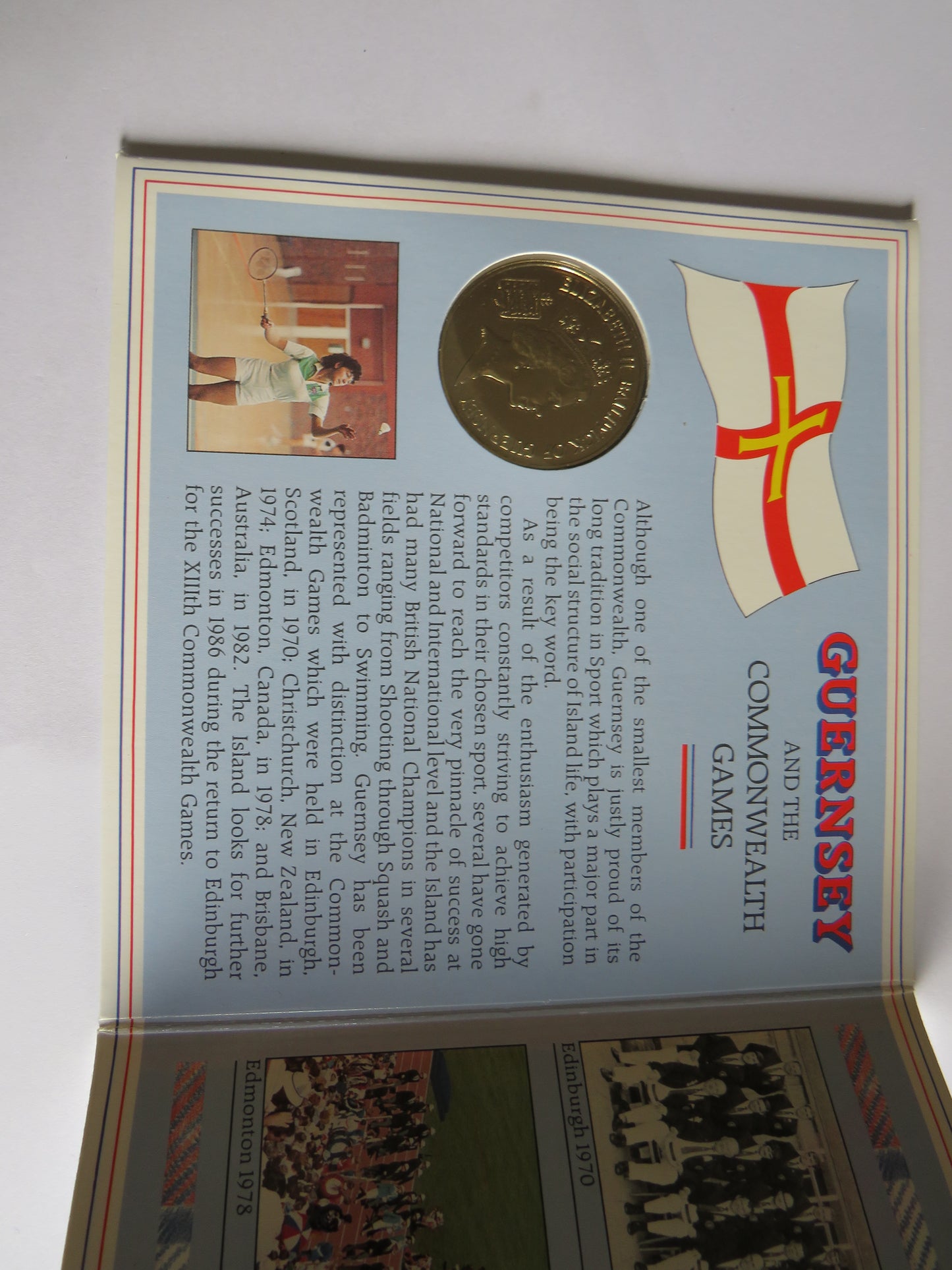 Guernsey Commonwealth Games Commemorative £2 Coin 1986