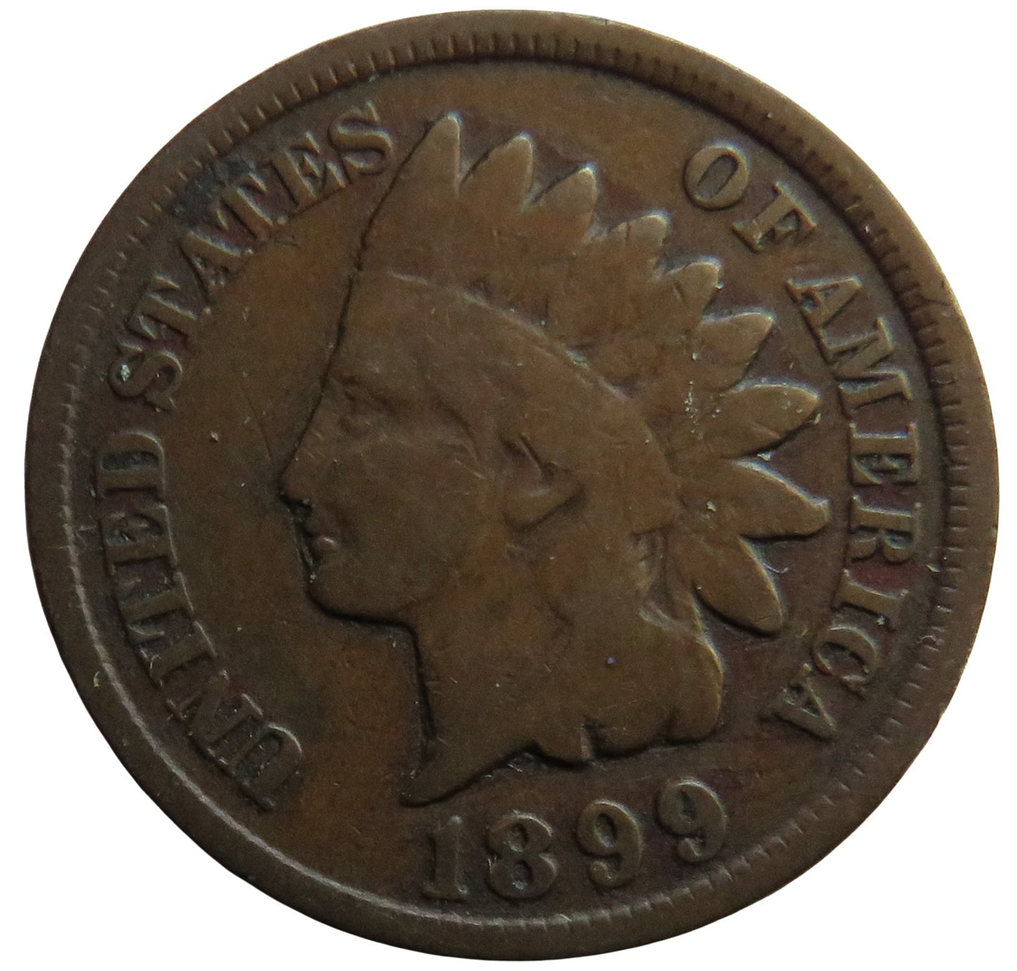 1899 United States of America Indian Head One Cent Coin