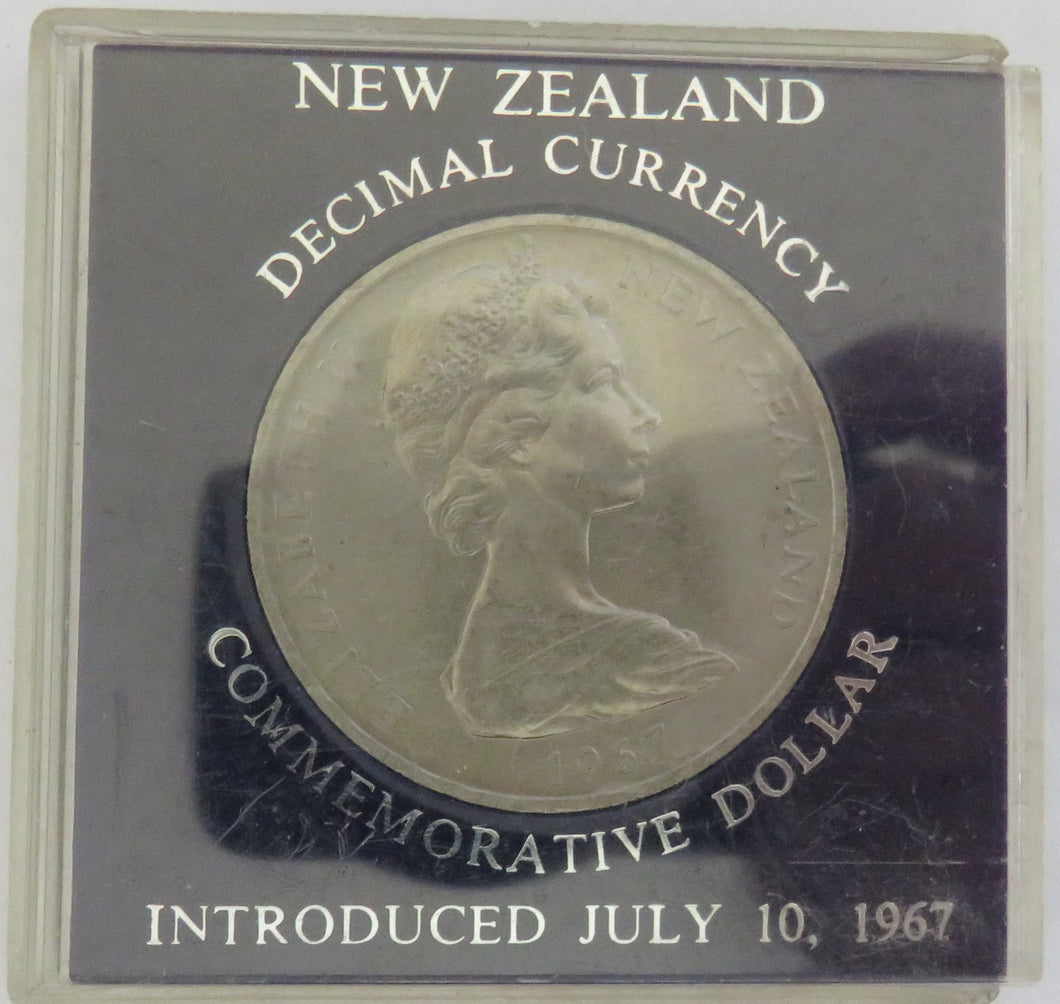 1967 New Zealand Decimal Currency Commemorative Dollar Coin