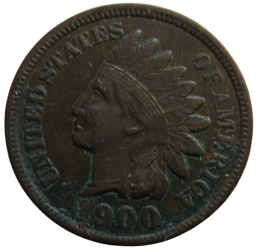 1900 United States of America Indian Head One Cent Coin