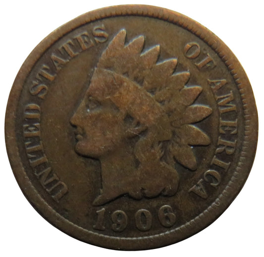 1906 United States of America Indian Head One Cent Coin