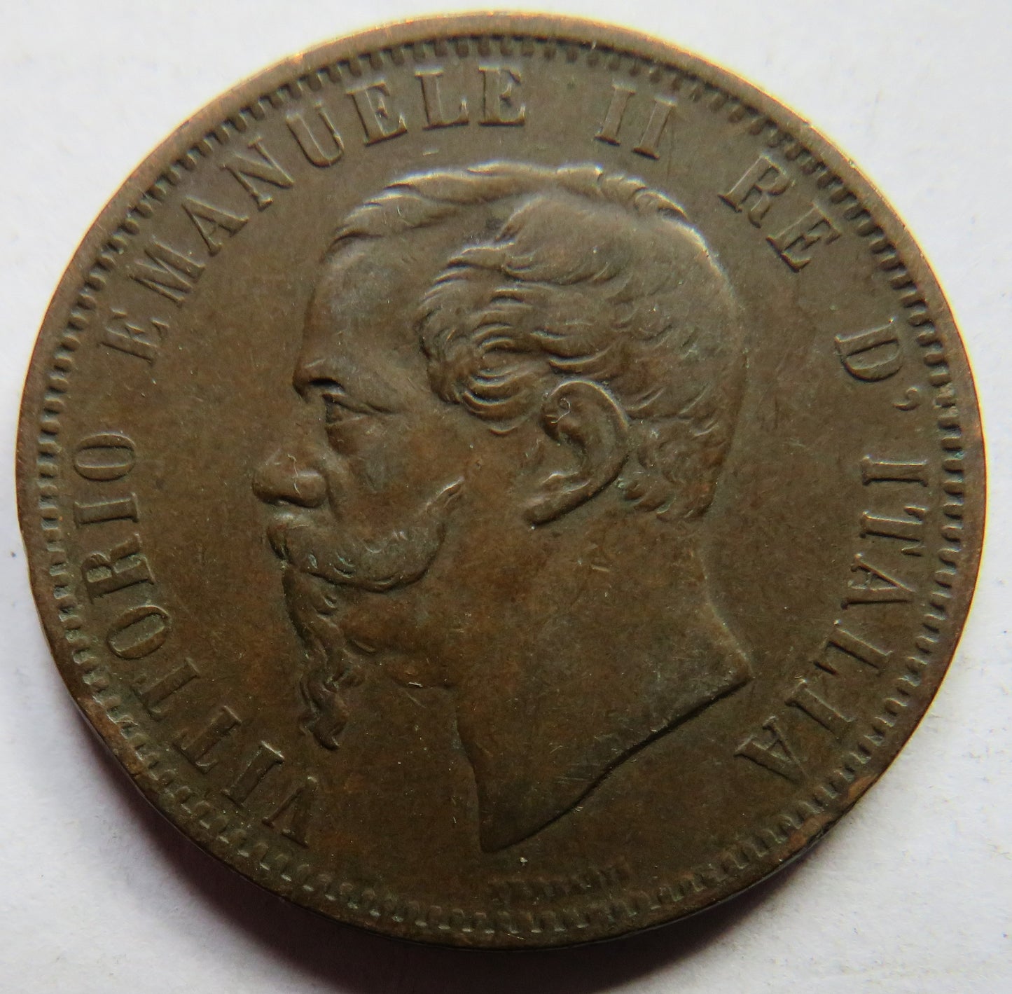 1866 Italy 10 Centesimi Coin