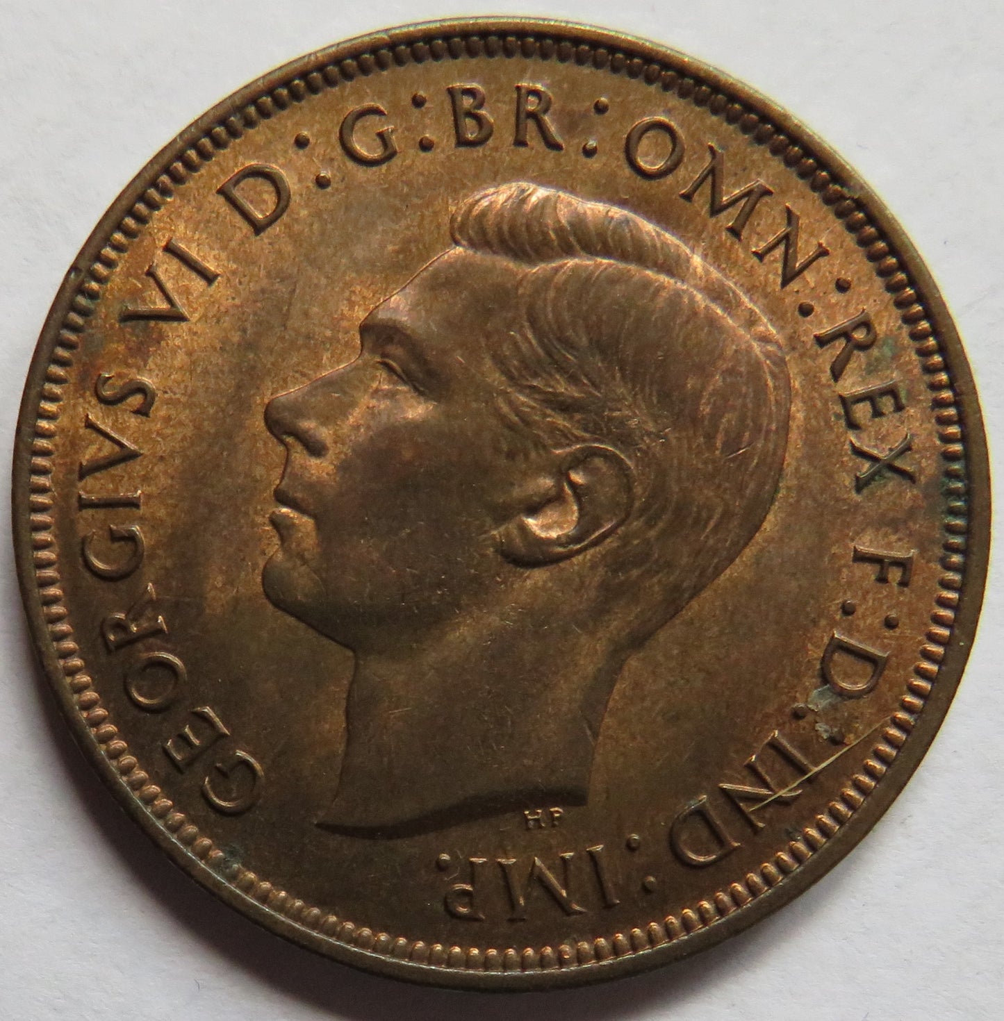 1937 King George VI One Penny Coin In Higher Grade