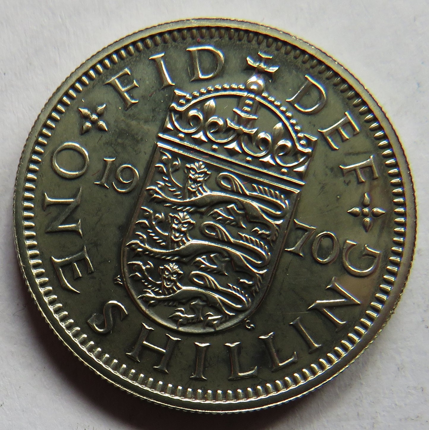 1970 Queen Elizabeth II English Proof Shilling Coin
