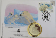 Load image into Gallery viewer, 1986 WWF Coin &amp; Stamp Cover Ursus Maritimus - Polar Bears
