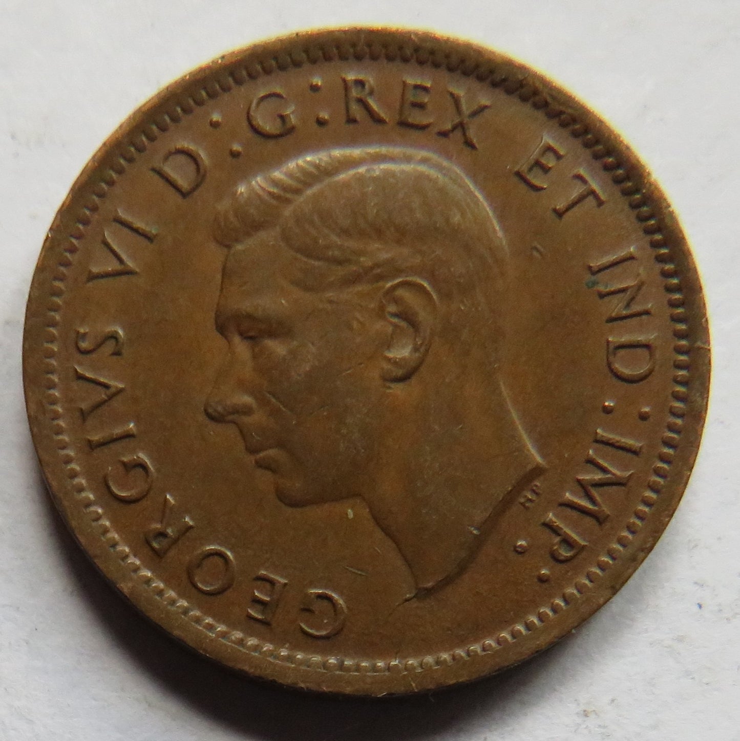 1939 King George VI Canada One Cent Coin