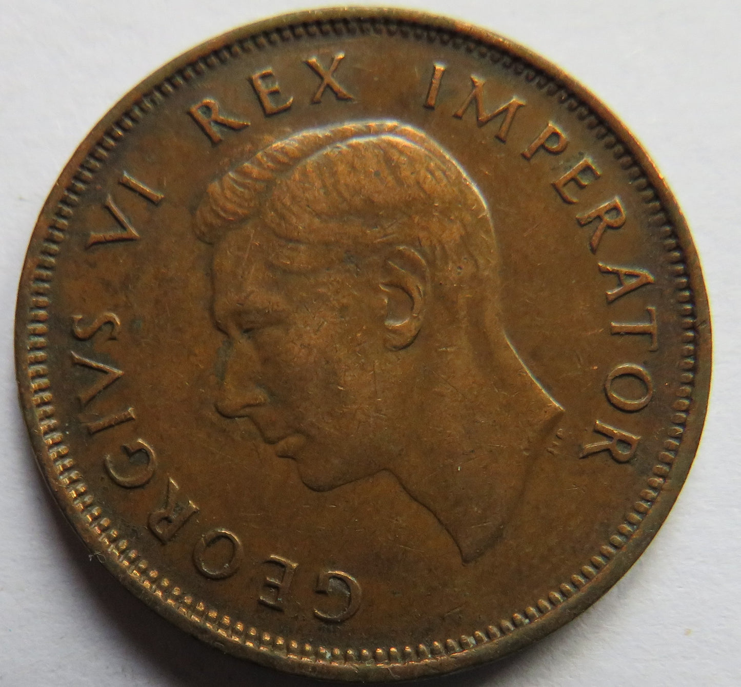 1942 King George VI South Africa Halfpenny Coin