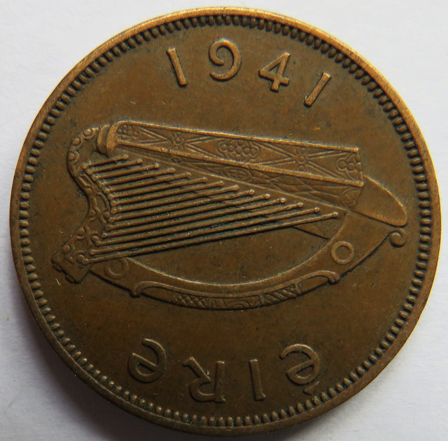 1941 Ireland Eire Halfpenny Coin