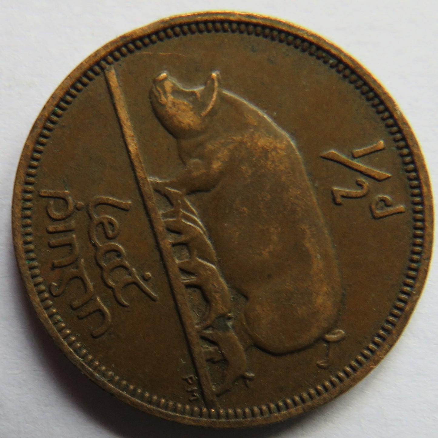 1941 Ireland Eire Halfpenny Coin