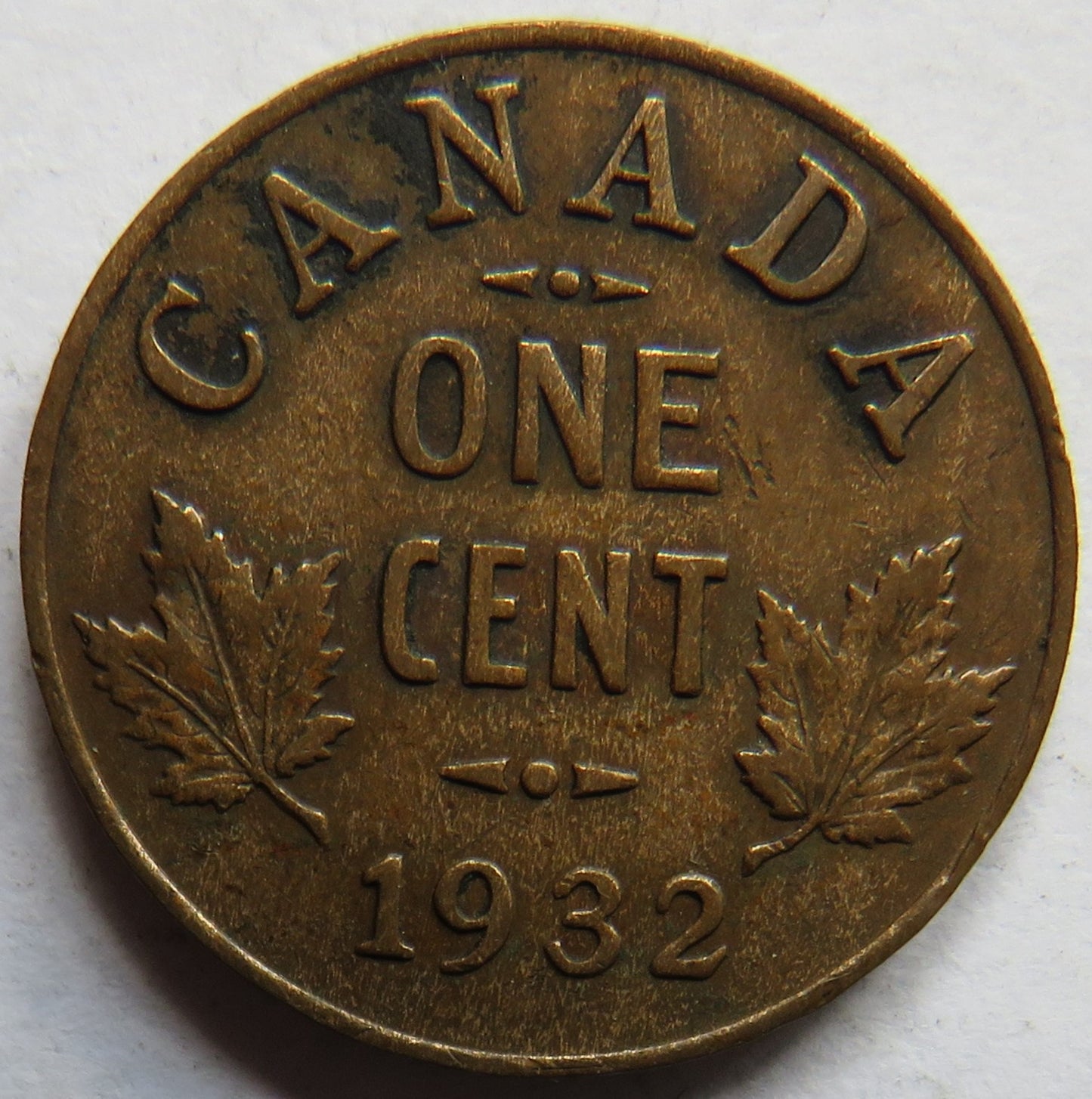 1932 King George V Canada One Cent Coin