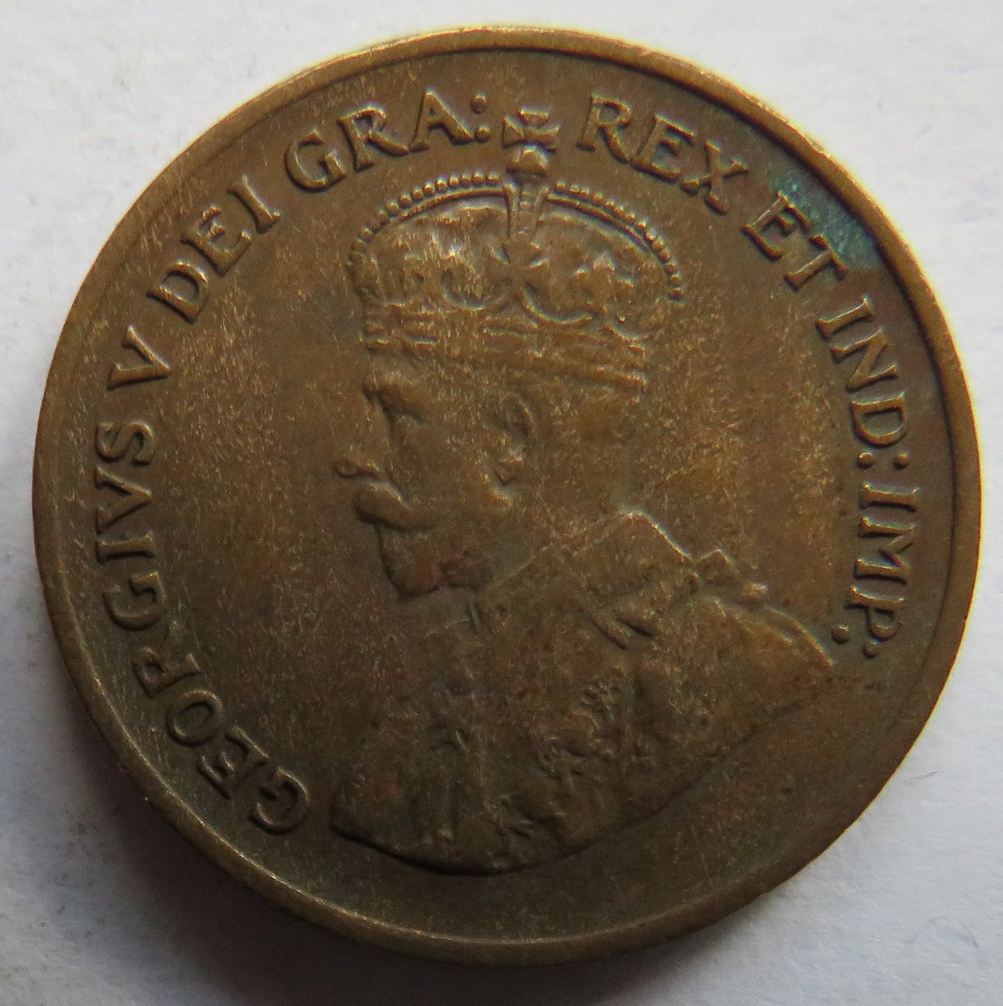 1932 King George V Canada One Cent Coin