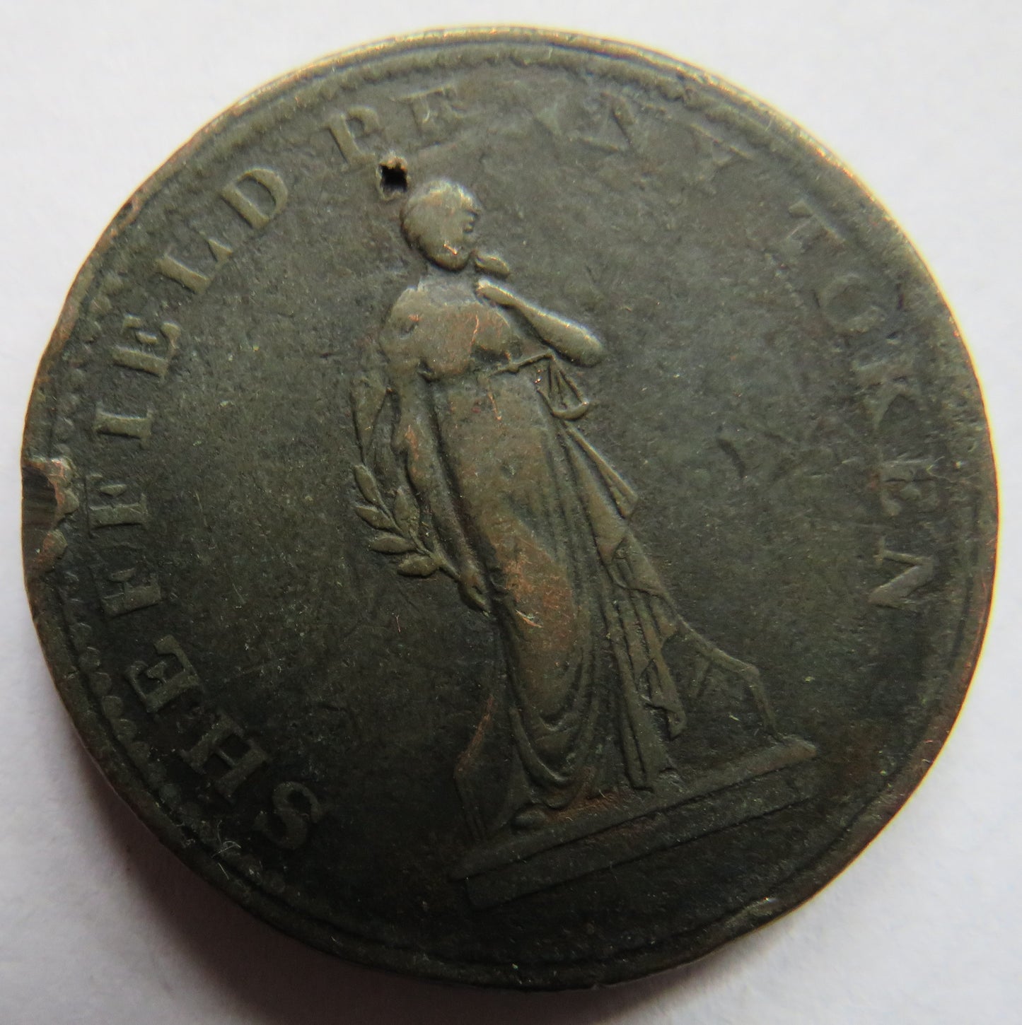 1813 Sheffield Penny Token "Overseers of the Poor"