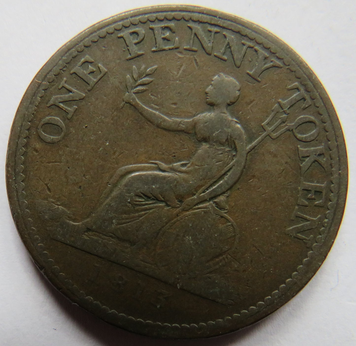 1813 Lower Canada One Penny Token Wellington Peninsular War