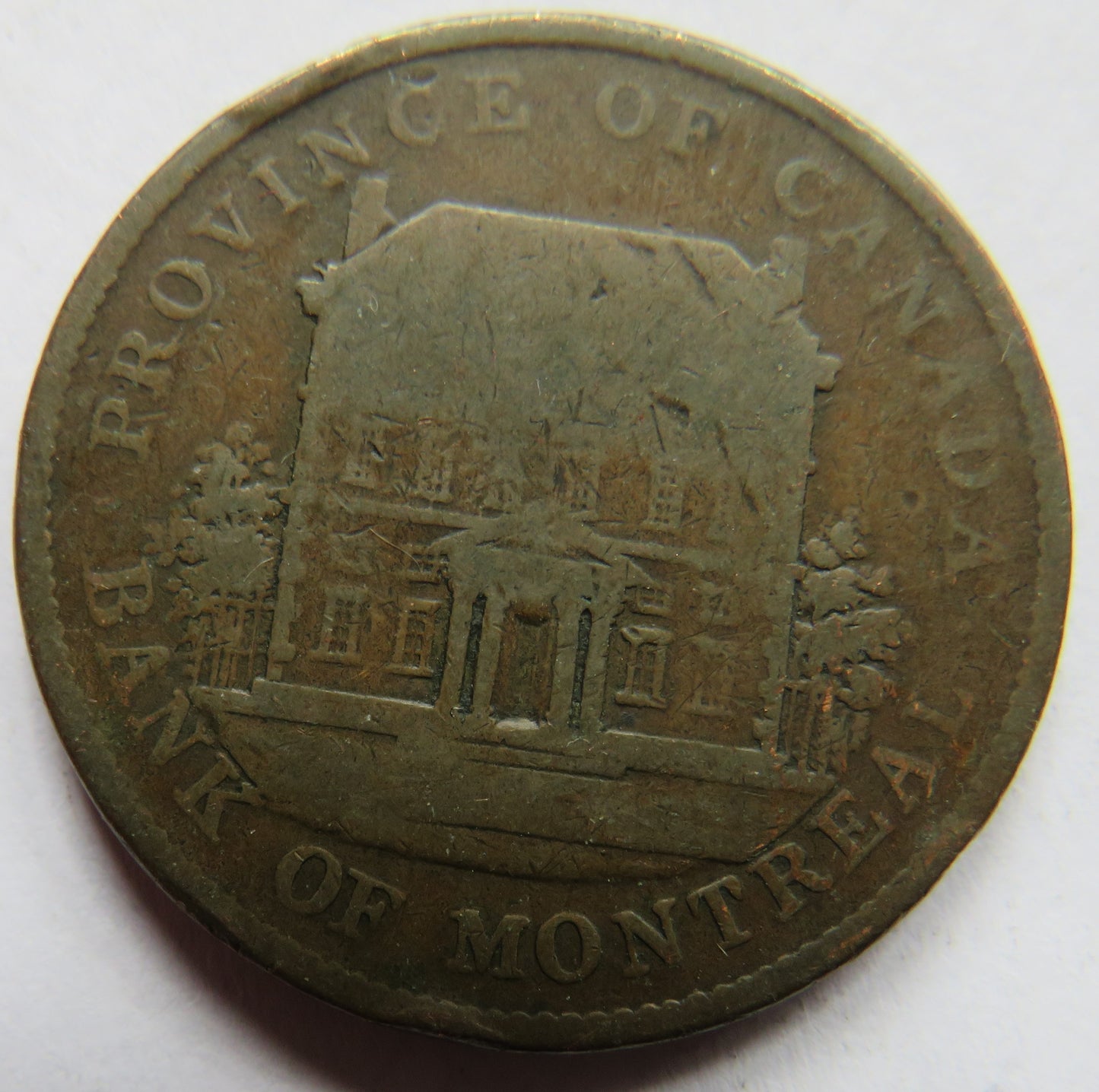 1842 Province Of Canada Bank Of Montreal One Penny Bank Token