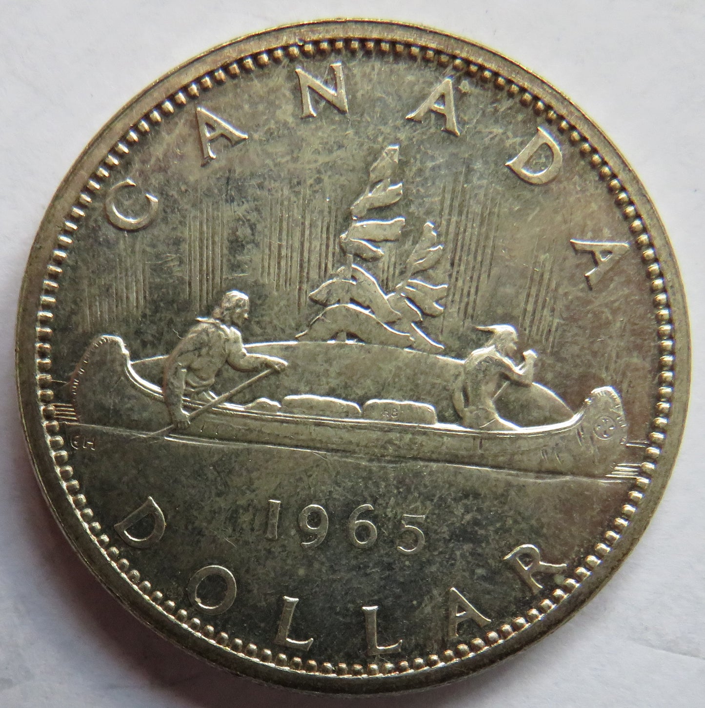 1965 Queen Elizabeth II Canada Silver $1 One Dollar Coin
