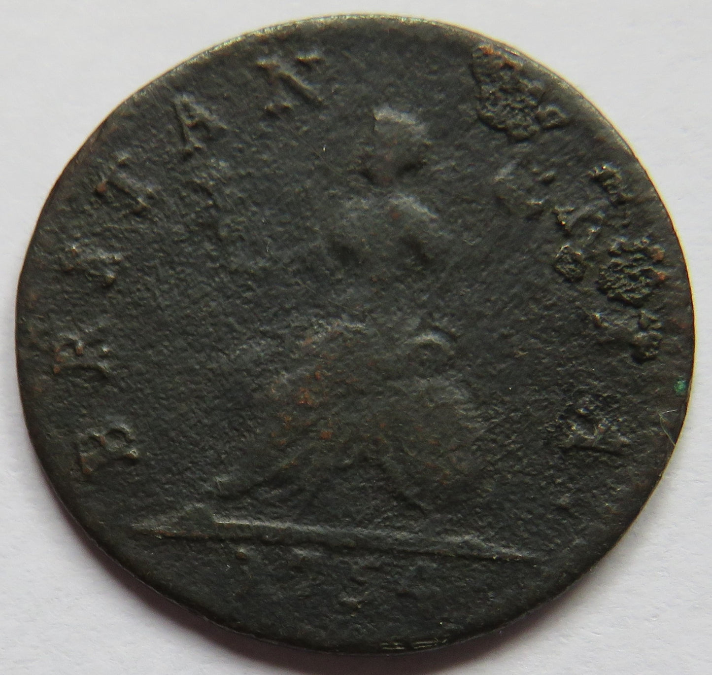 1754 King George II Farthing Coin - Great Britain