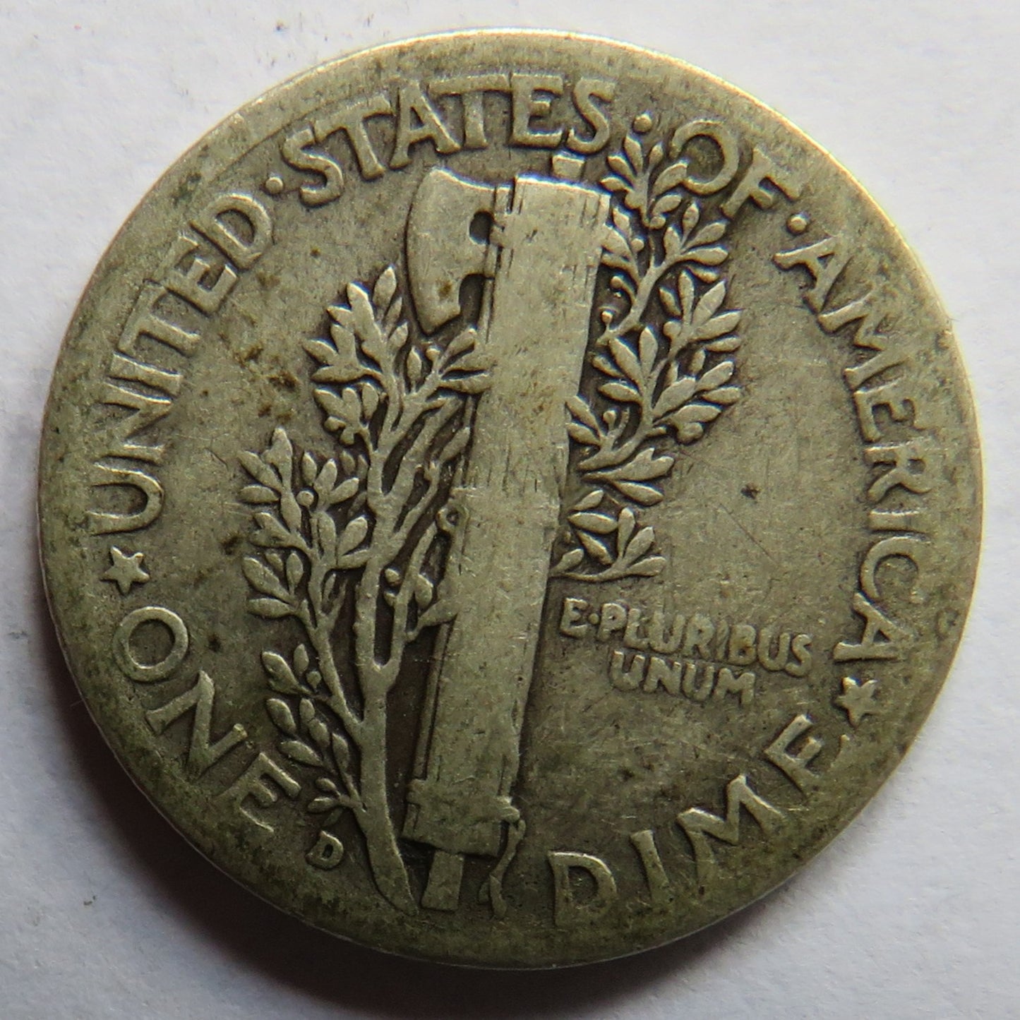1942-D USA Silver Mercury Dime Coin