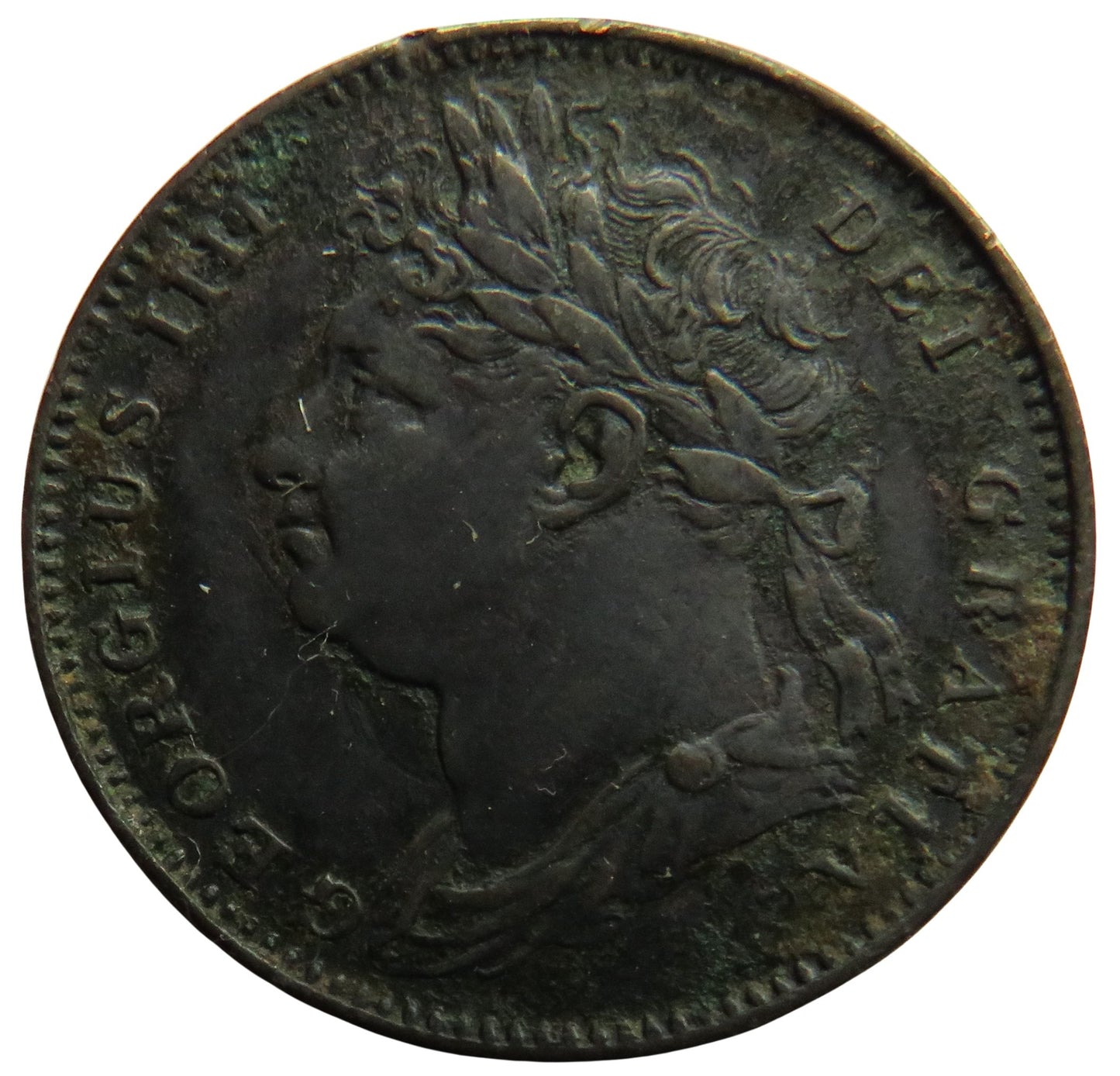 1822 King George IV Farthing Coin - Great Britain