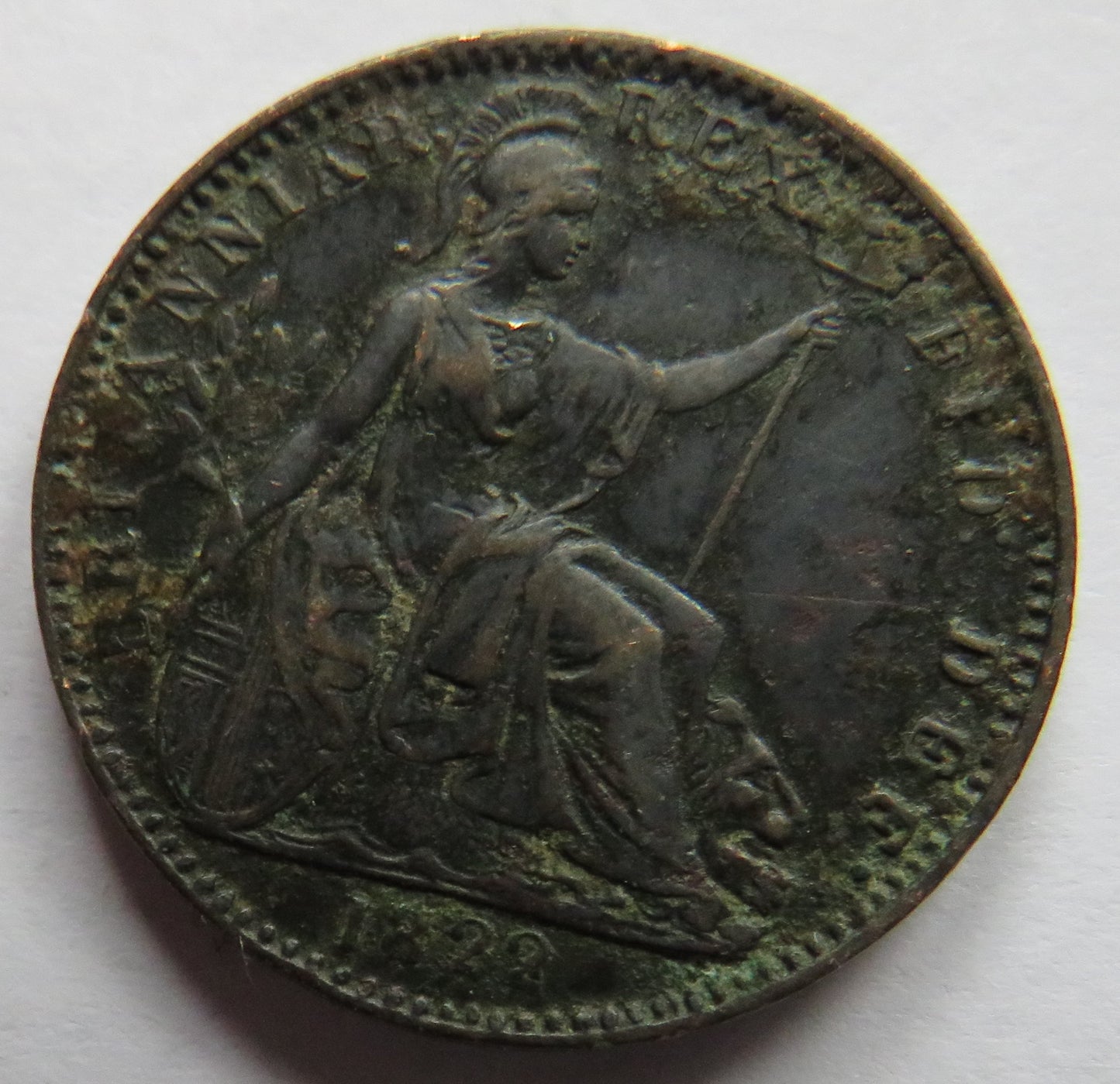 1822 King George IV Farthing Coin - Great Britain