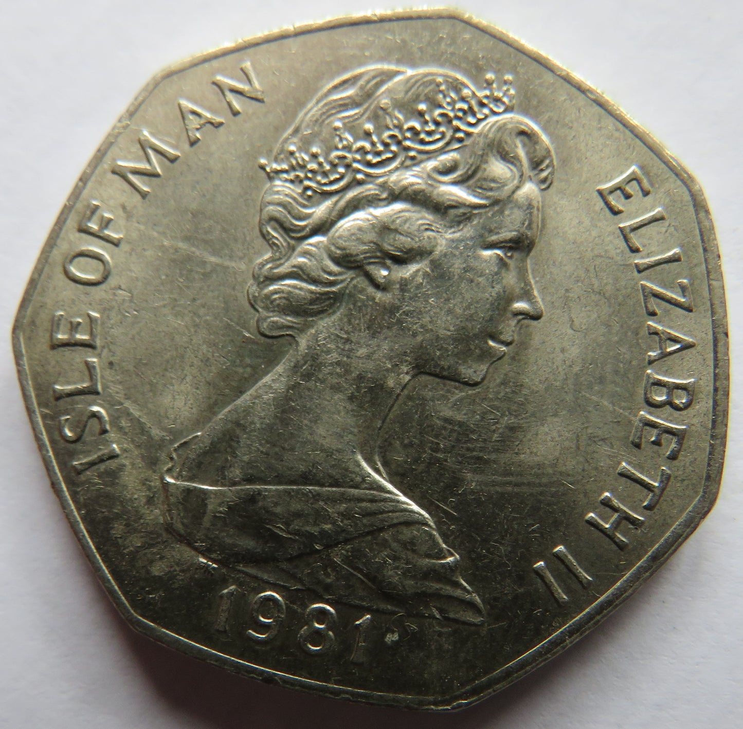 1981 Isle of Man Christmas 50p Fifty Pence Coin