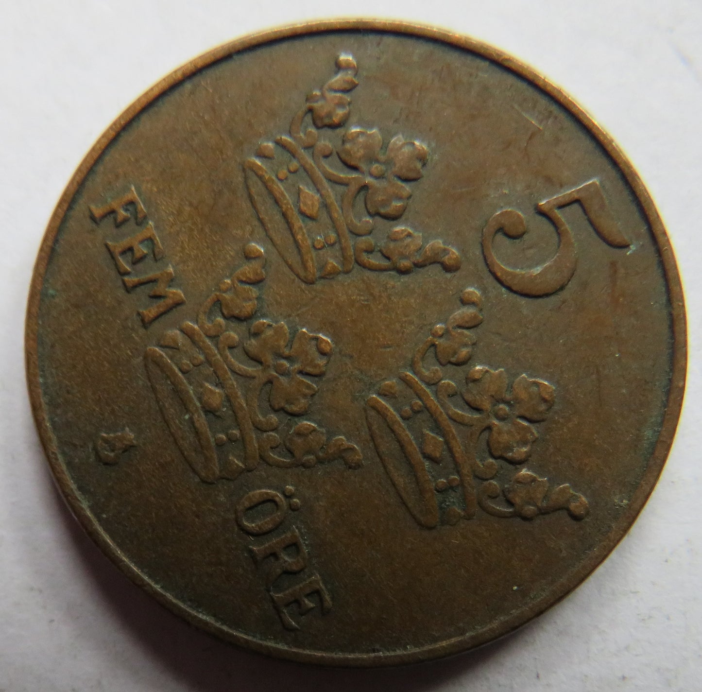 1925 Sweden 5 Öre / Ore Coin