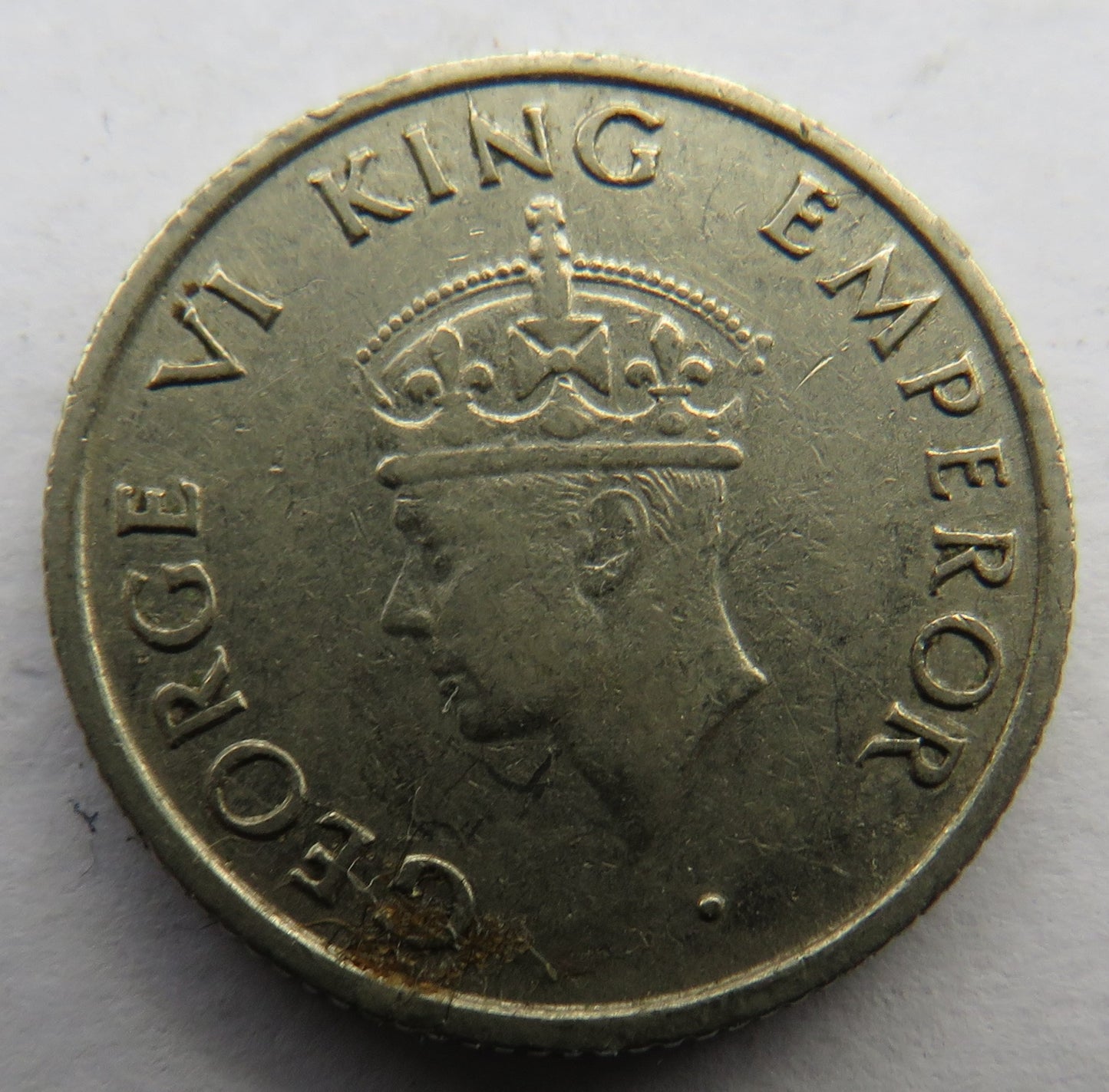 1946 King George VI India 1/4 Rupee Coin