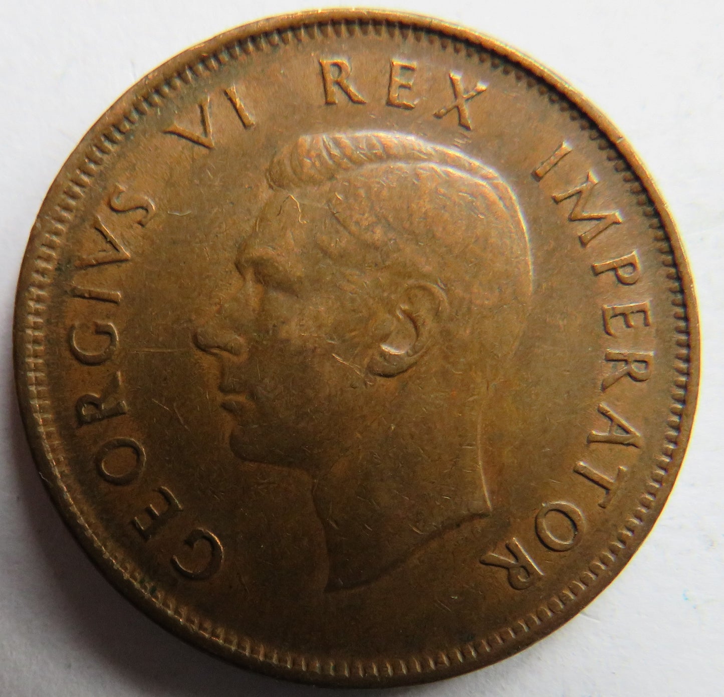 1942 King George VI South Africa Halfpenny Coin
