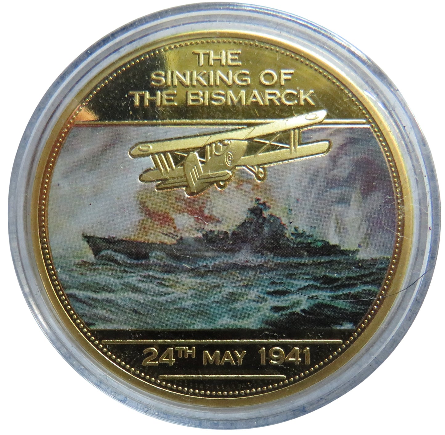 1939-2014 75th Anniversary of WWII Commemorative Coin The Sinking of the Bismarck