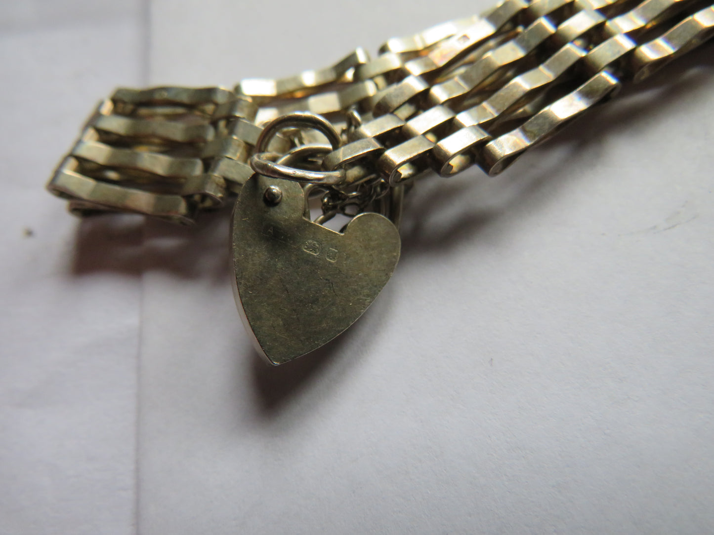 Vintage Ladies Sterling Silver Gate Bracelet