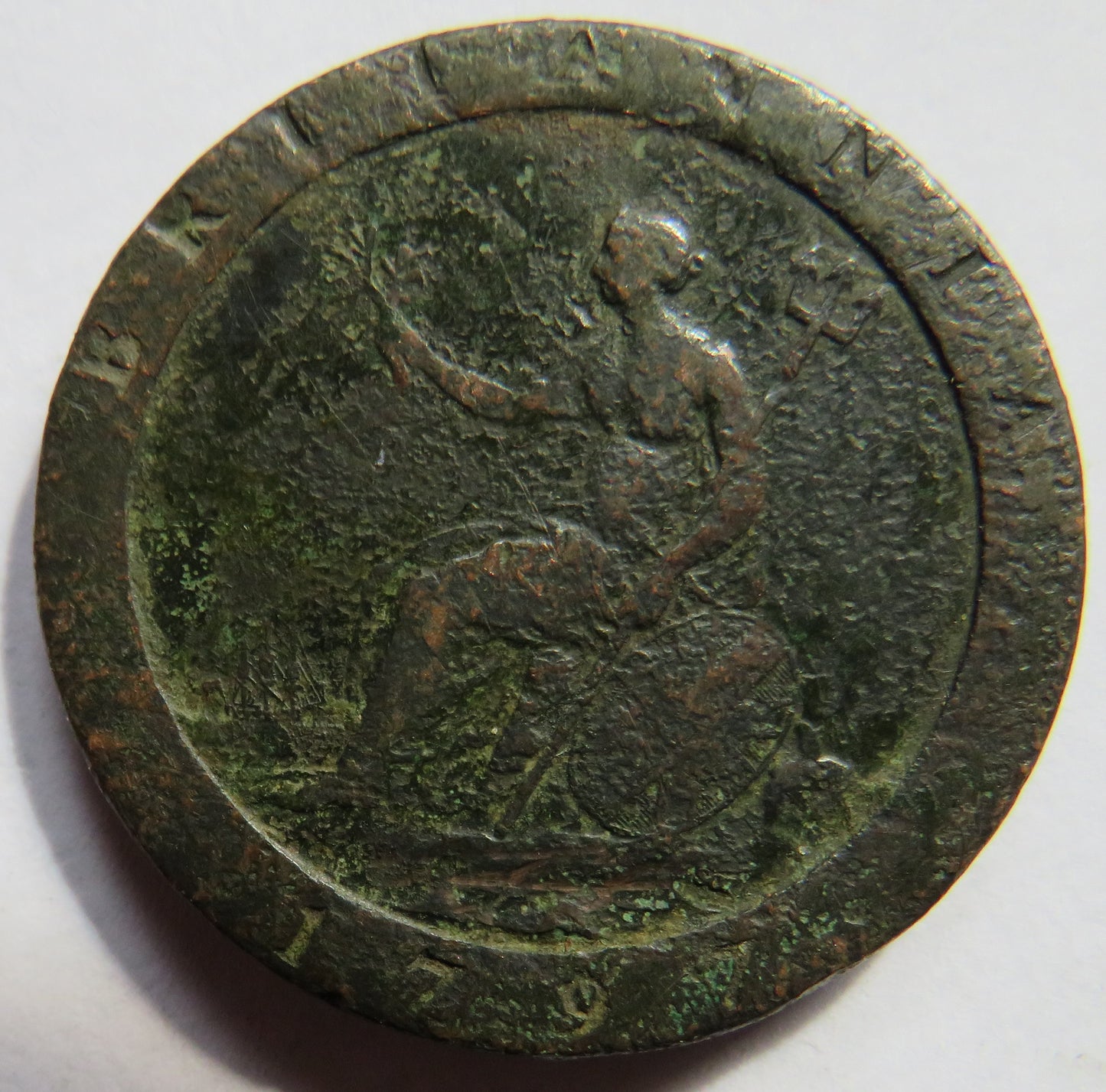1797 King George III Cartwheel One Penny Coin - Great Britain