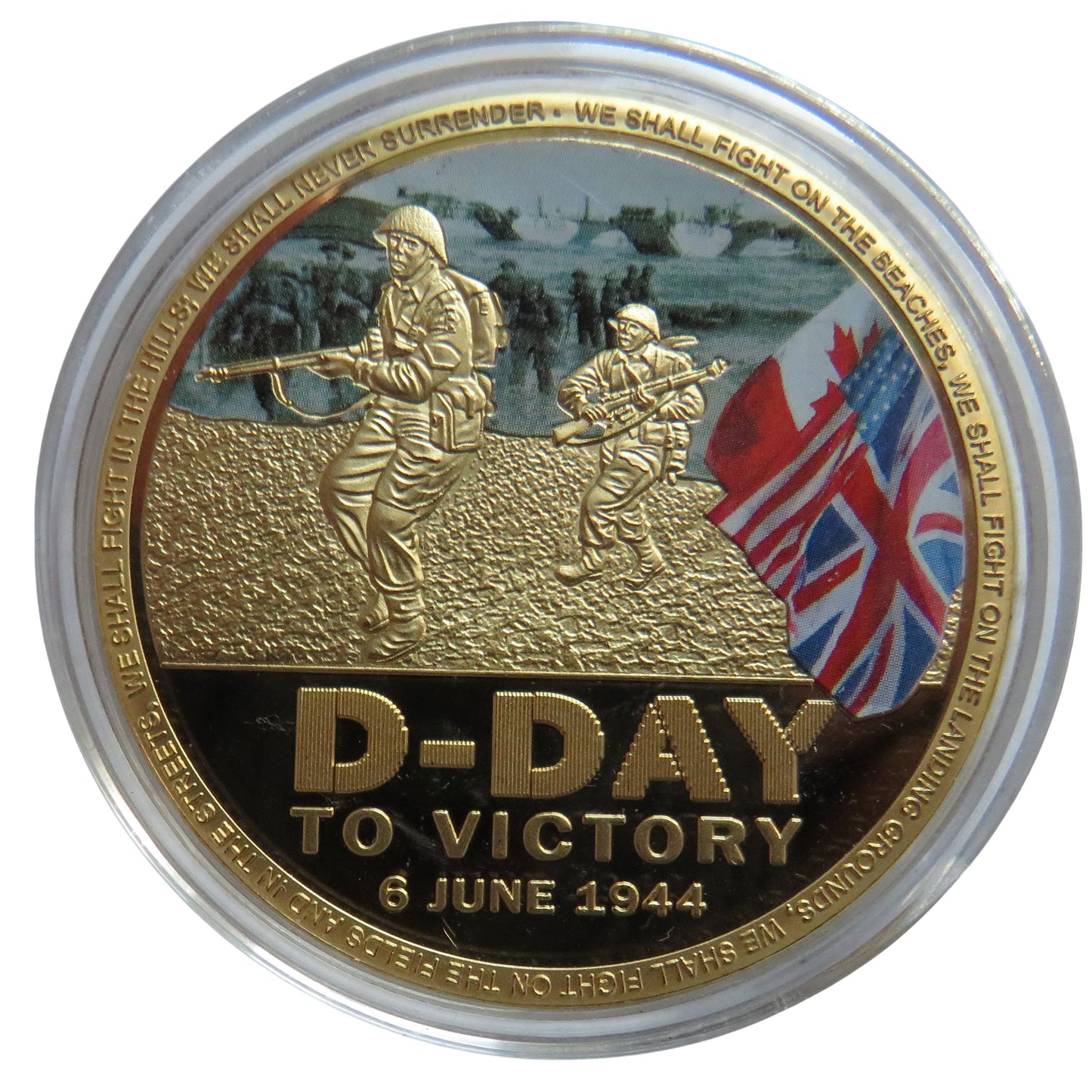 1939-1945 WWII Commemorative Coin D-Day To Victory 6 June 1944