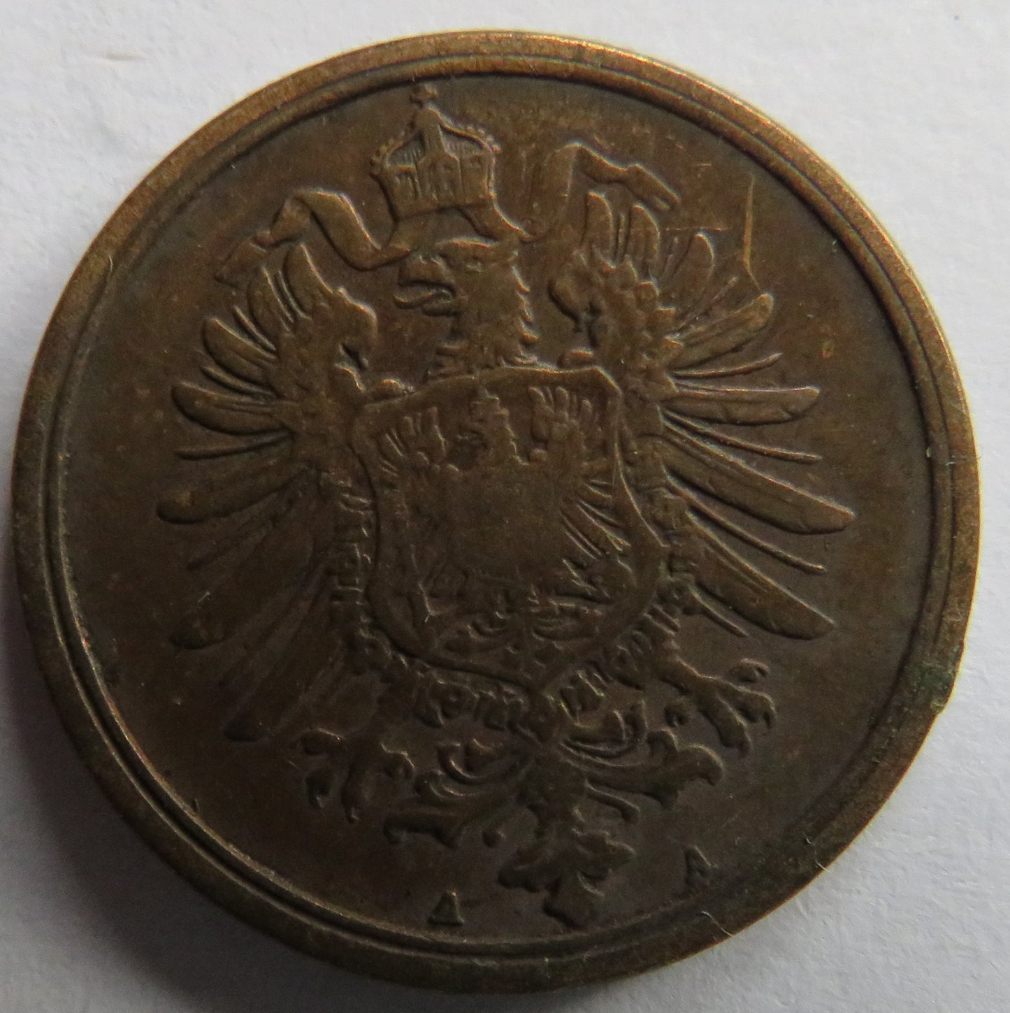 1876-A Germany 2 Pfennig Coin