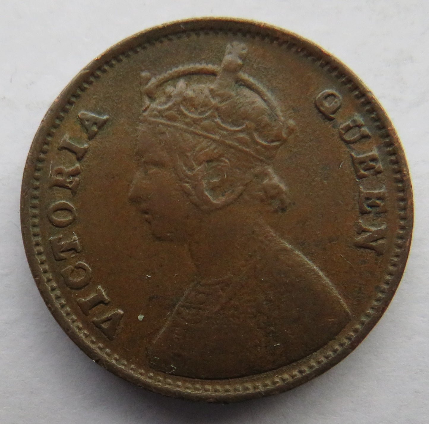 1862 Queen Victoria India 1/4 Quarter Anna Coin