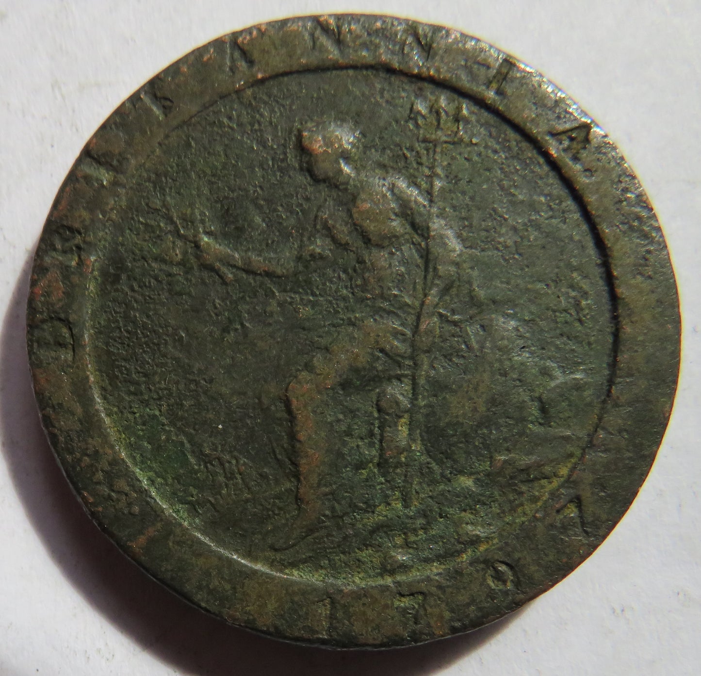 1797 King George III Cartwheel One Penny Coin - Great Britain