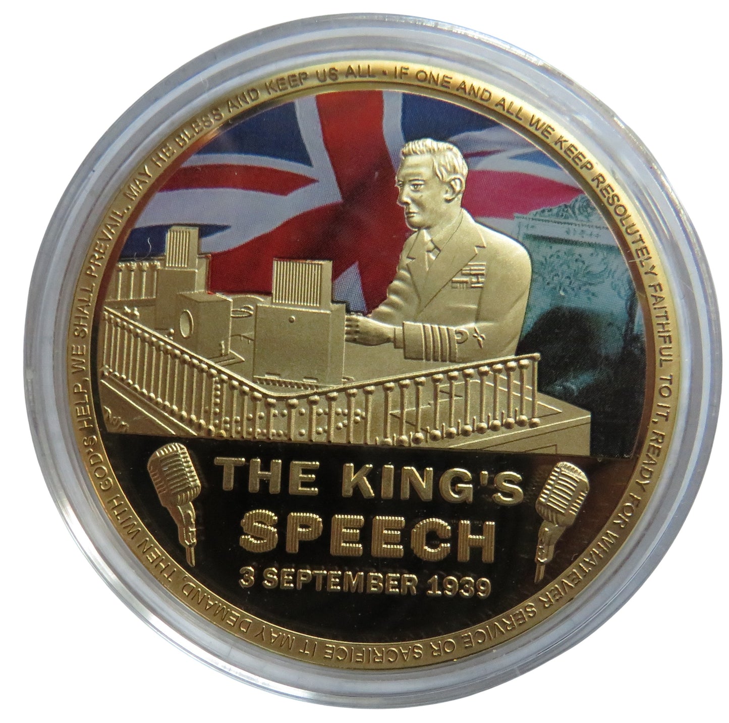 1939-1945 WWII Commemorative Coin The Kings Speech